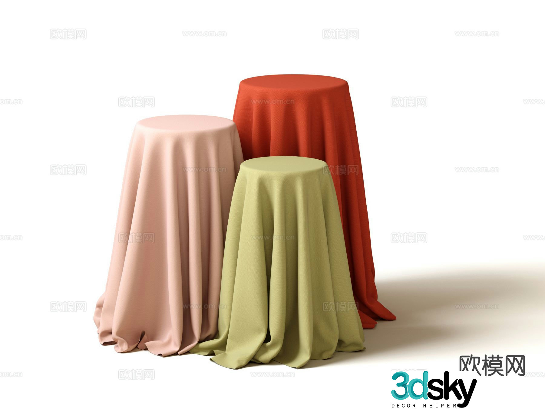 Props booth tablecloth tablecloth 3d model