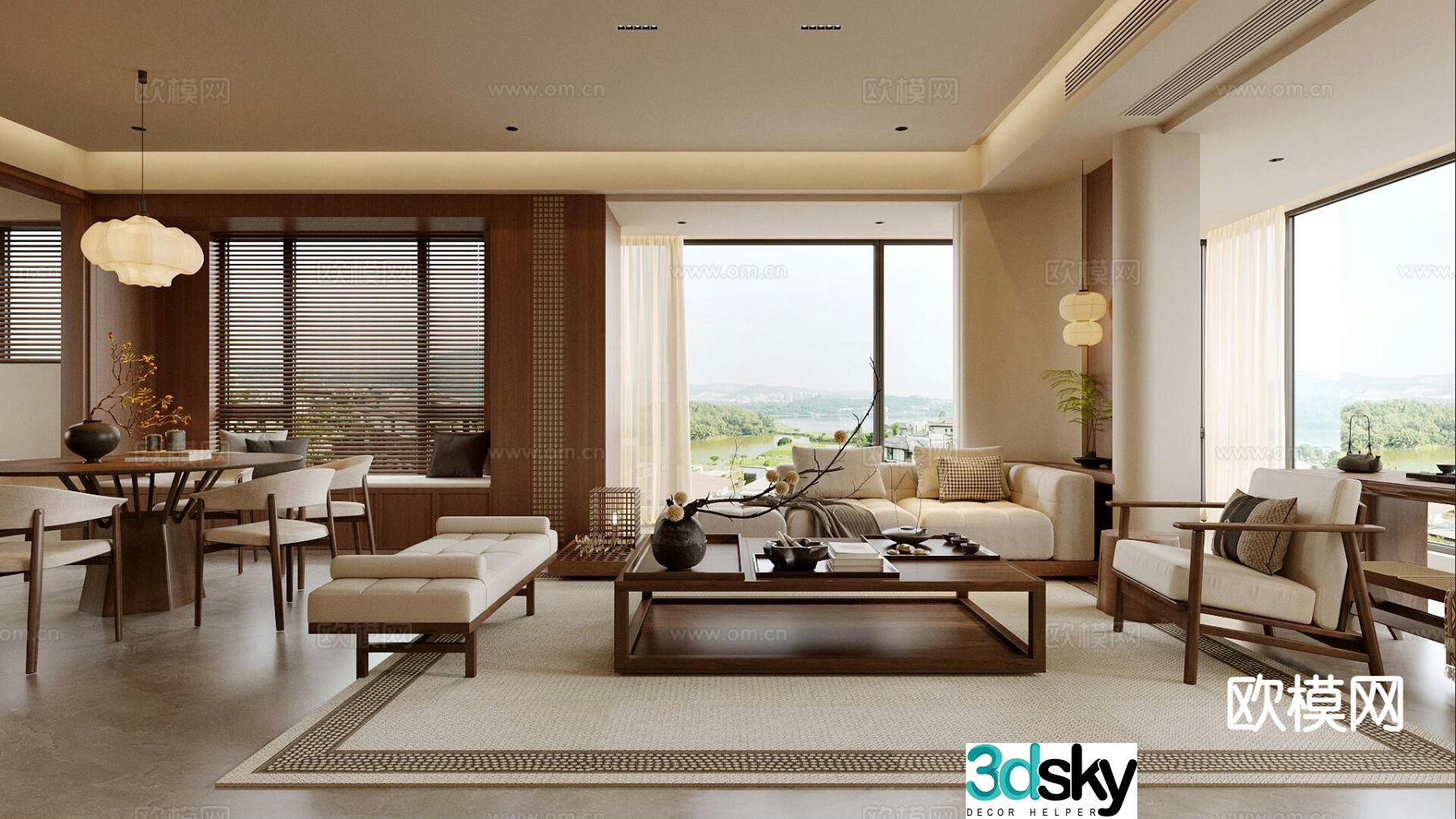 New Chinese-style restaurant Song-style restaurant 3D model