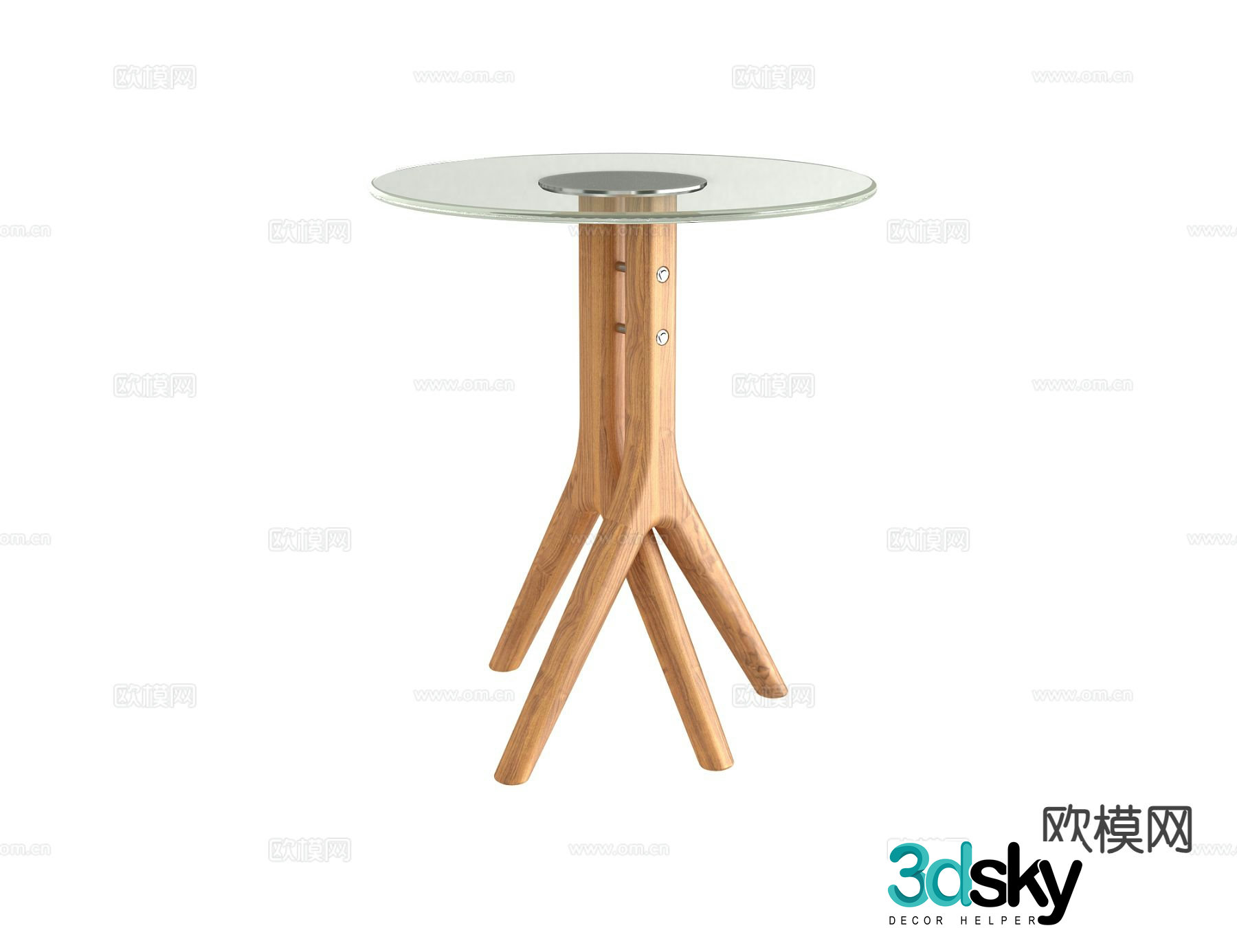 Round table side table table table 3d model