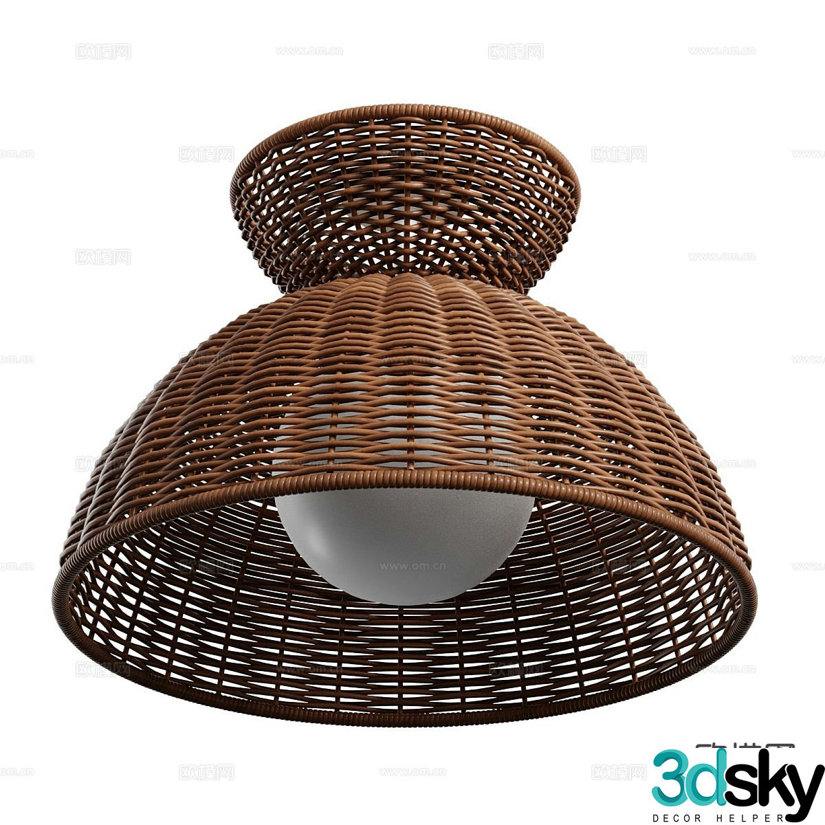 Wabi-sabi ceiling lamp bedroom lamp 3d model