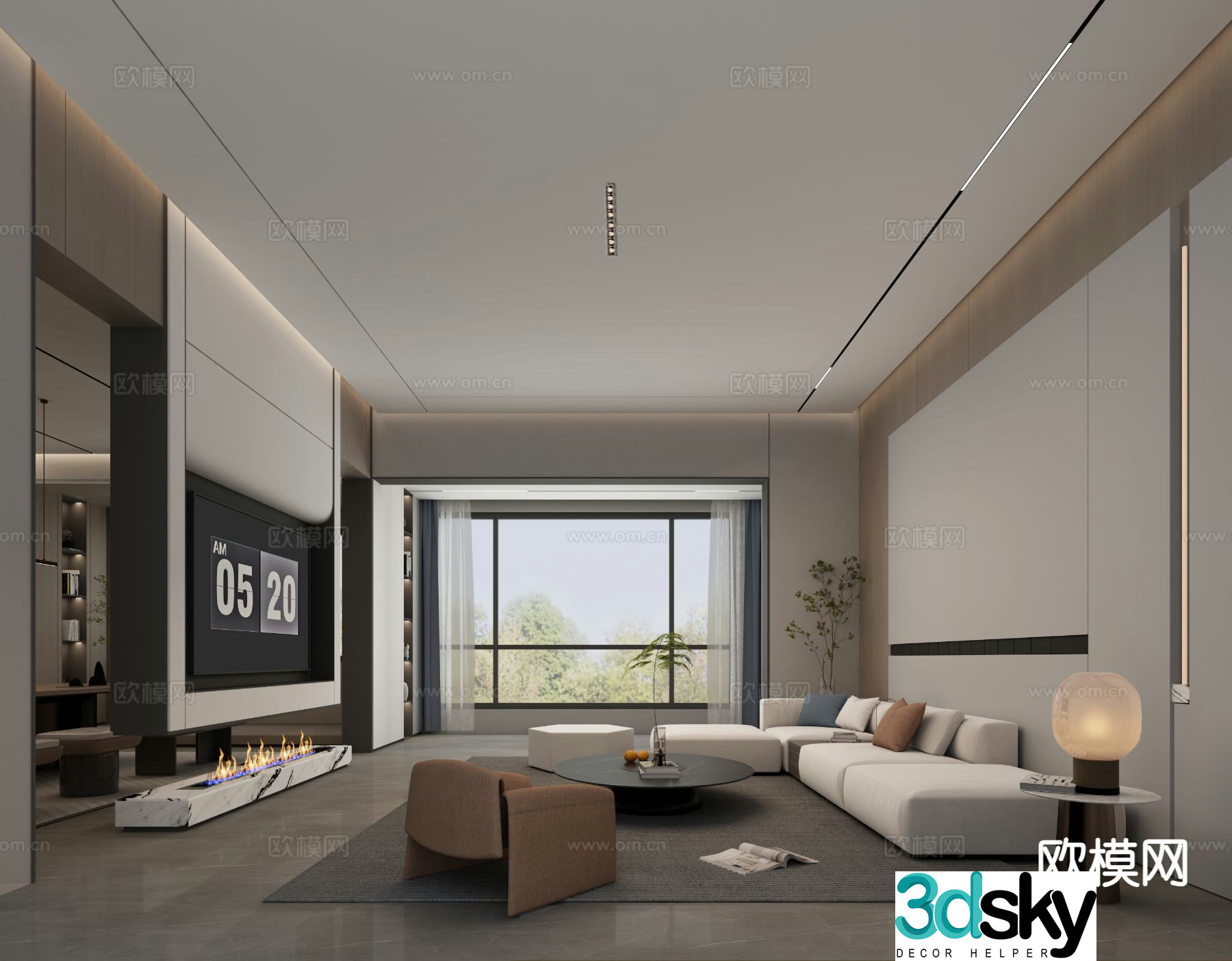 Modern living room 3d model