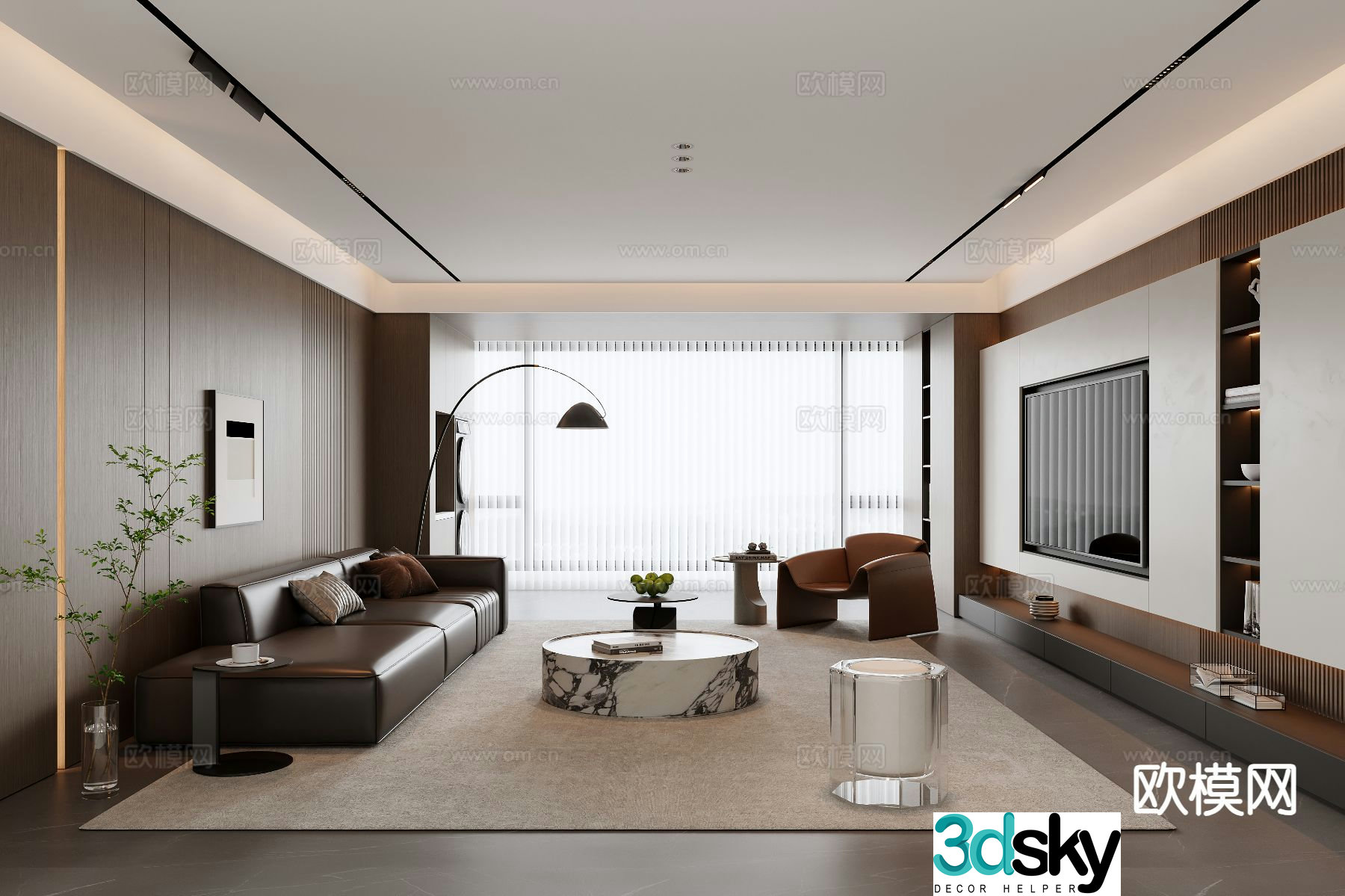 Italian living room 3d model