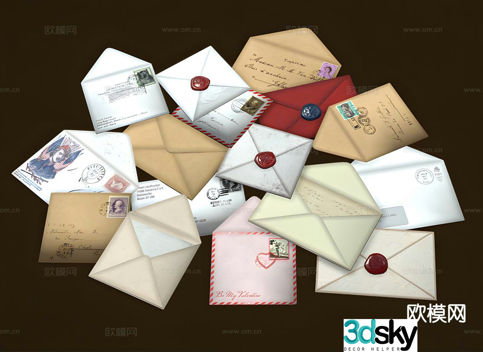 envelope letter 3d model