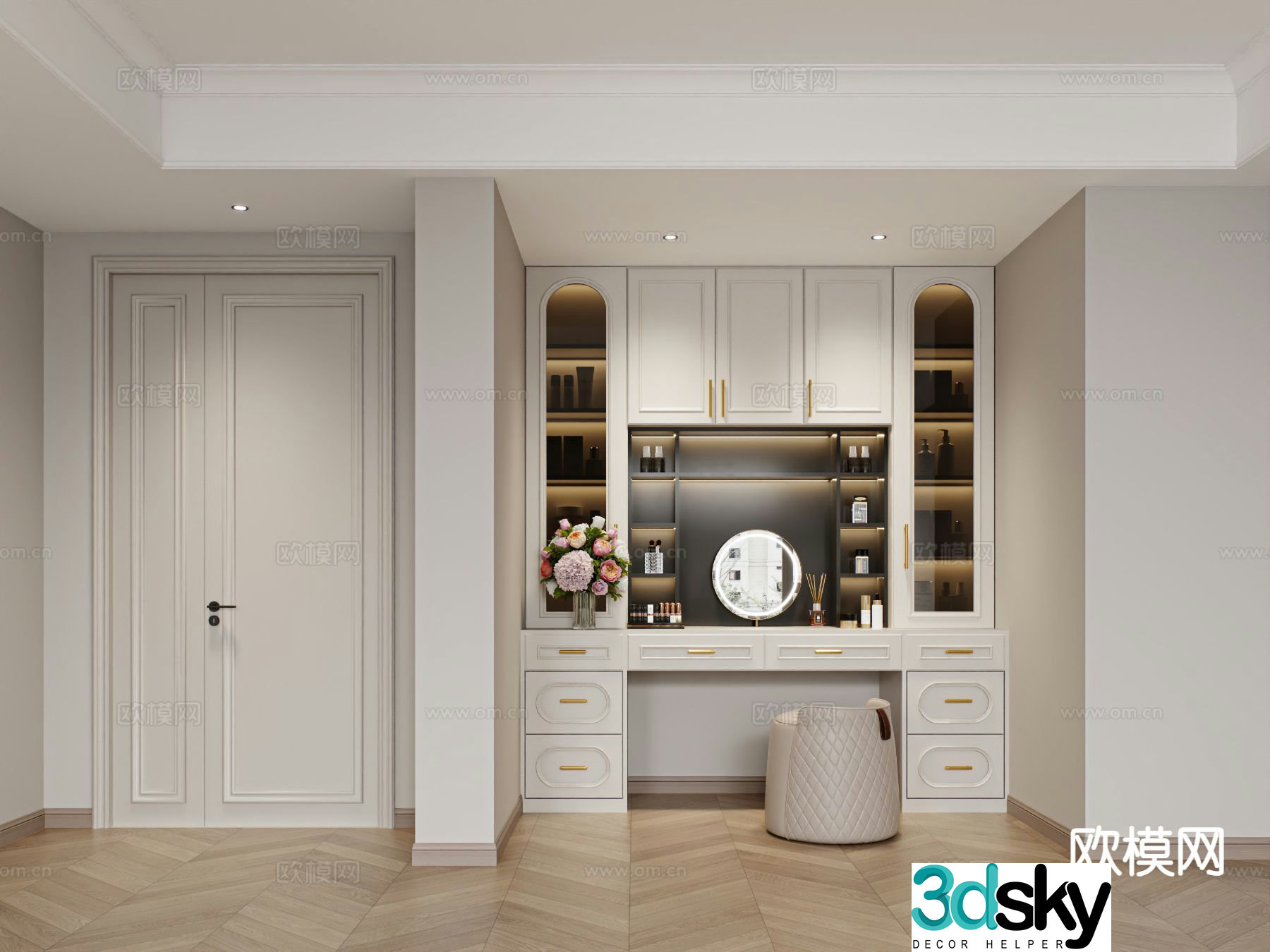 French dressing table dressing table 3d model