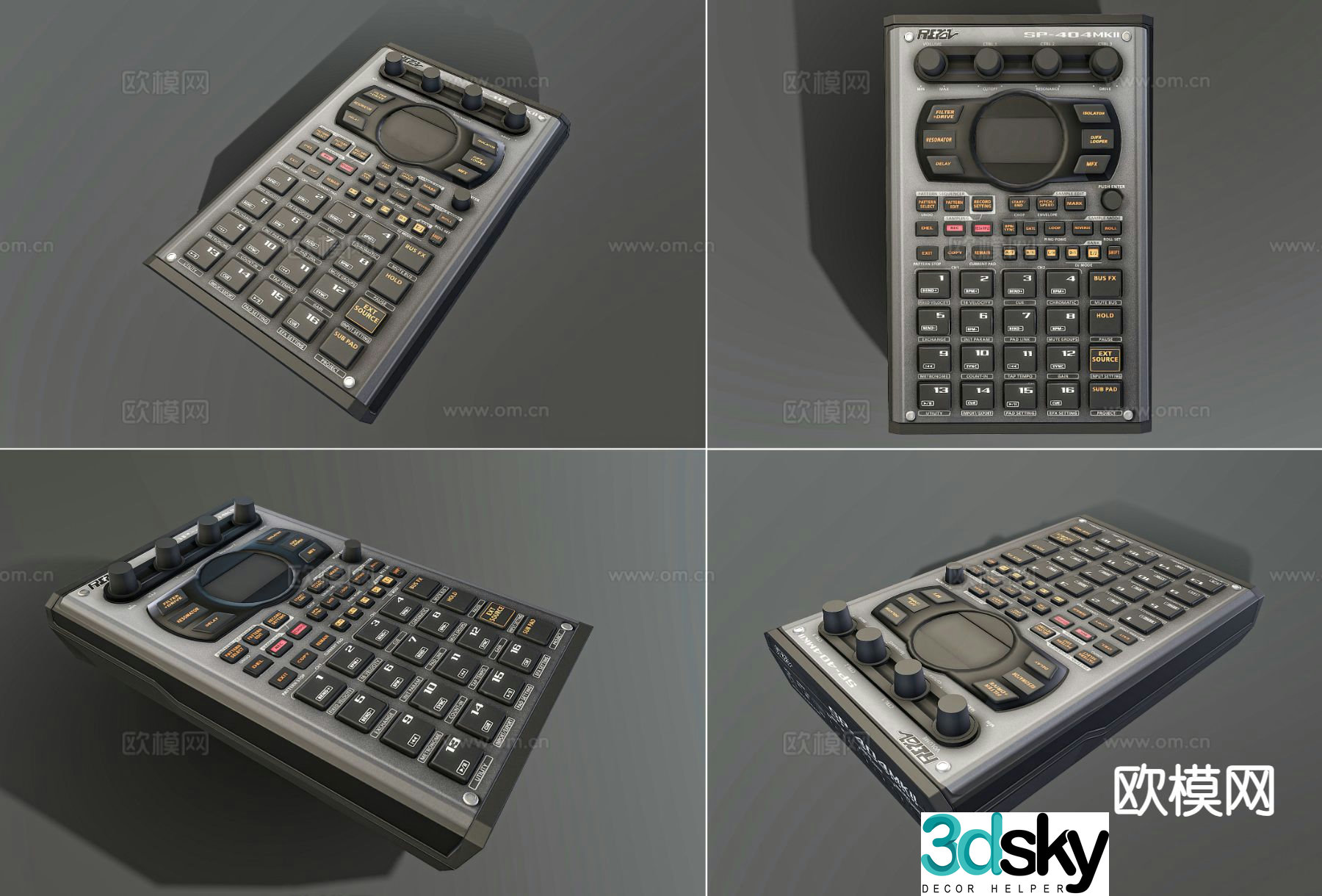 Foreign calculator computer 3d model