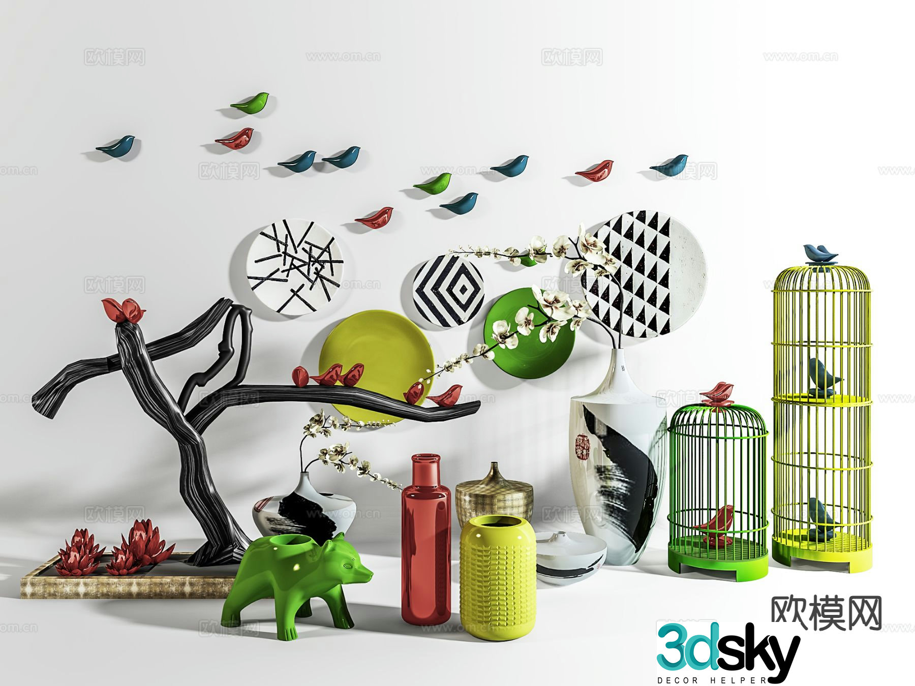 New Chinese style ornaments art ornaments 3D model