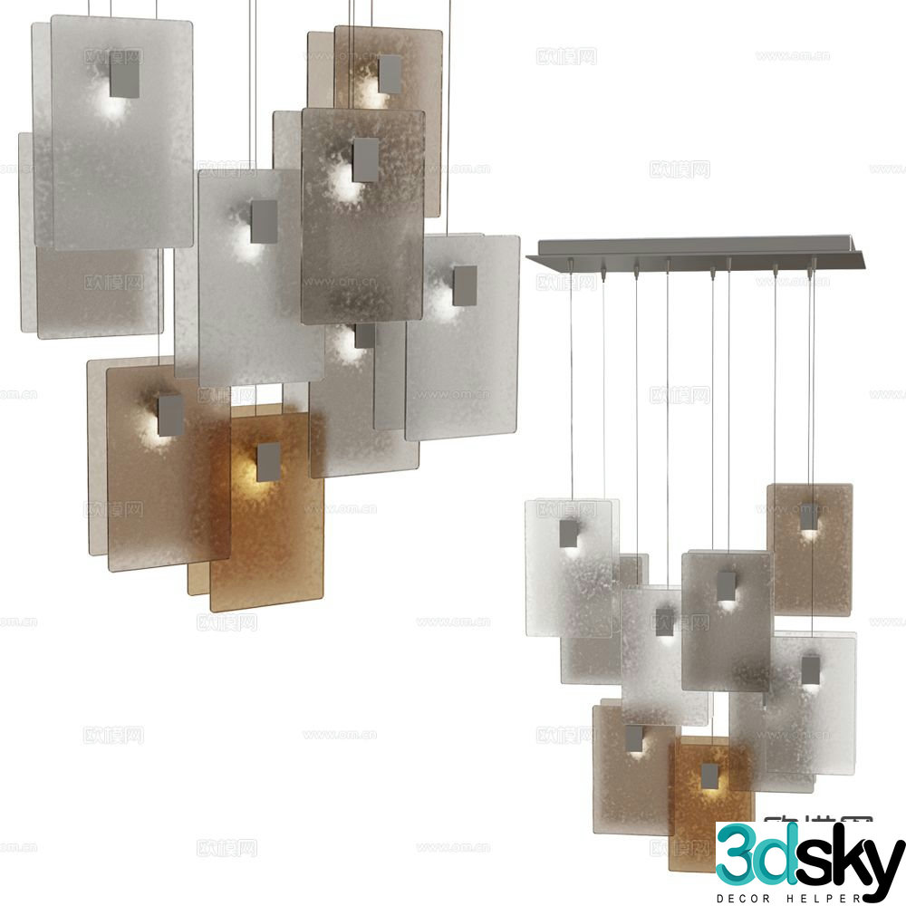 Italamp frosted glass decorative lamp 3d model