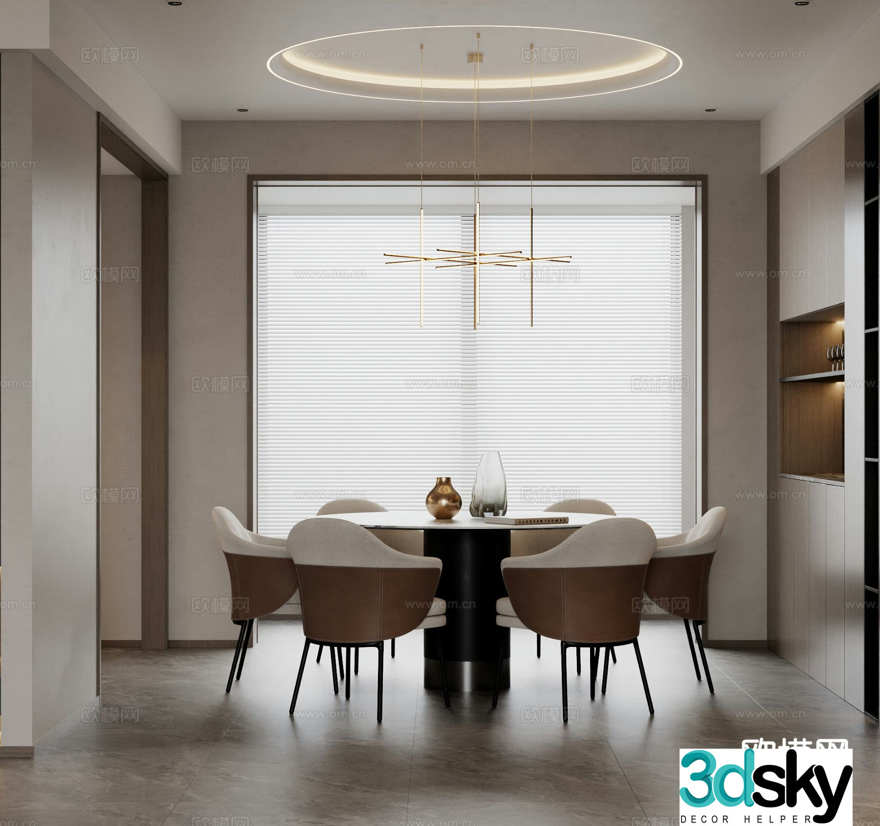 Modern restaurant 3d model