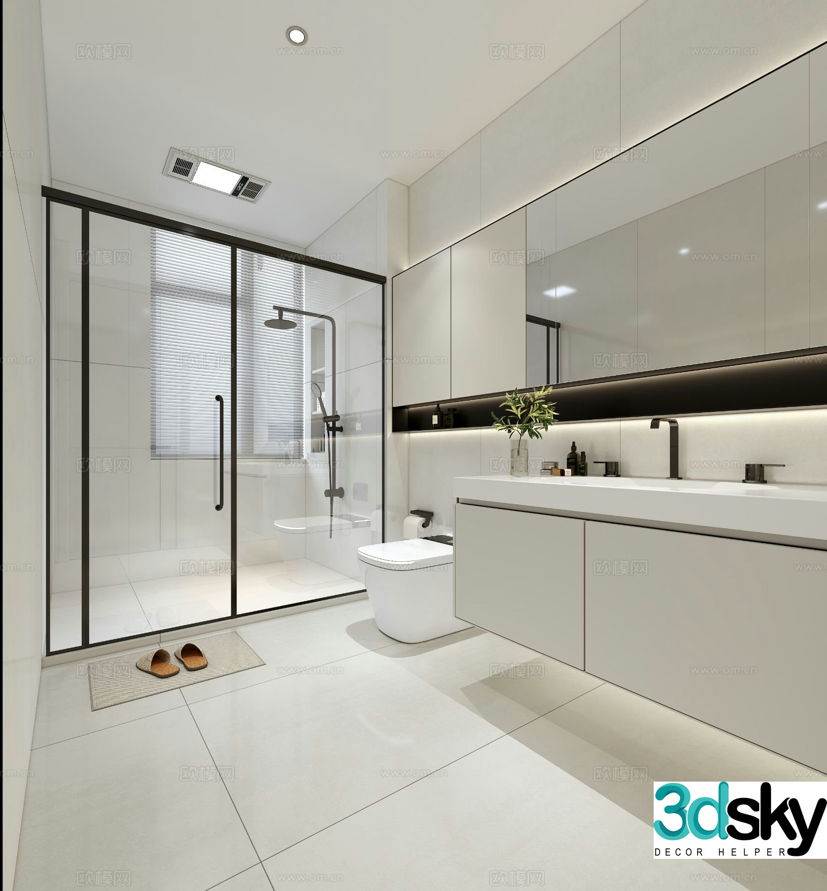 Modern bathroom bathroom 3d model