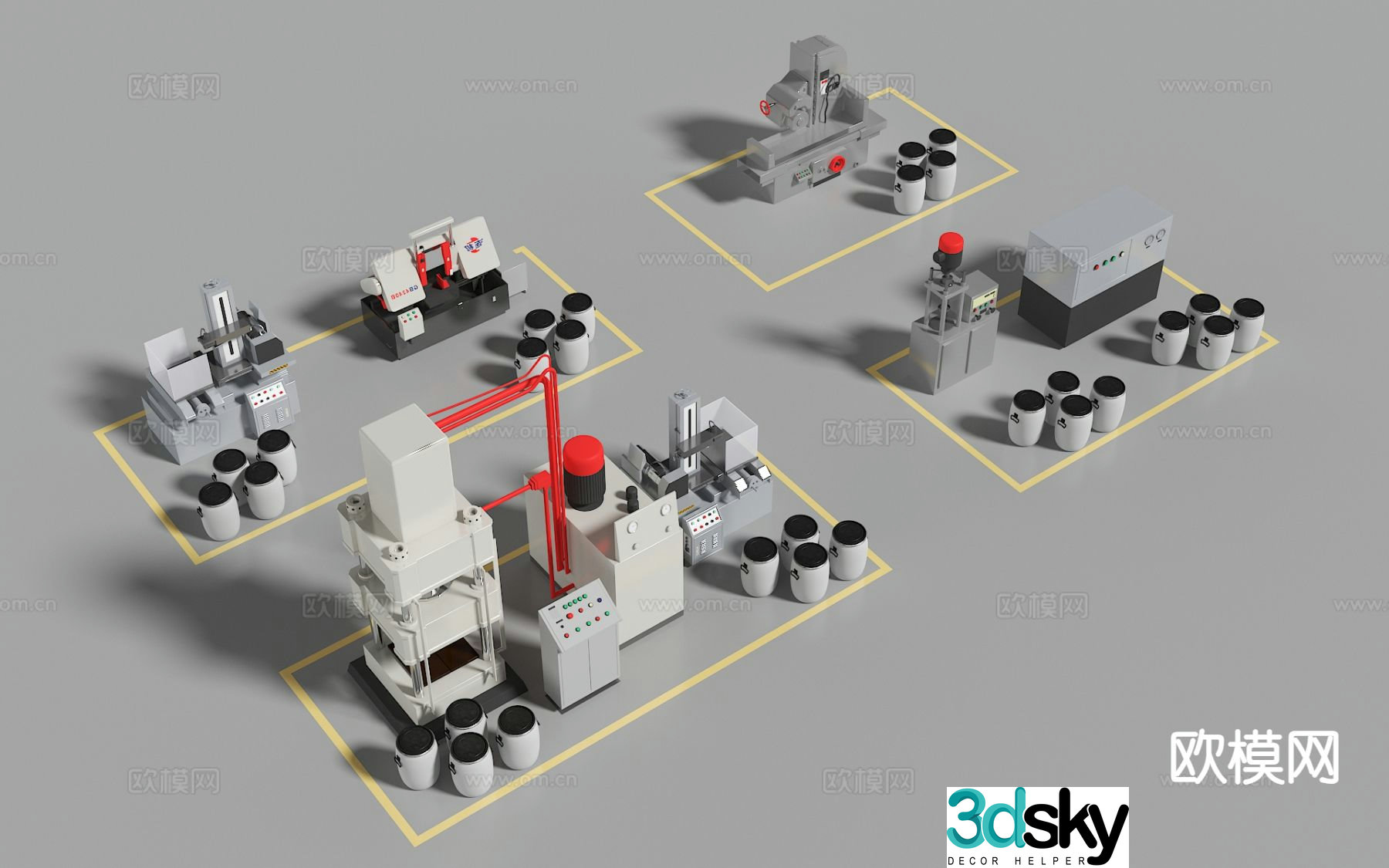 Industrial equipment factory equipment 3d model