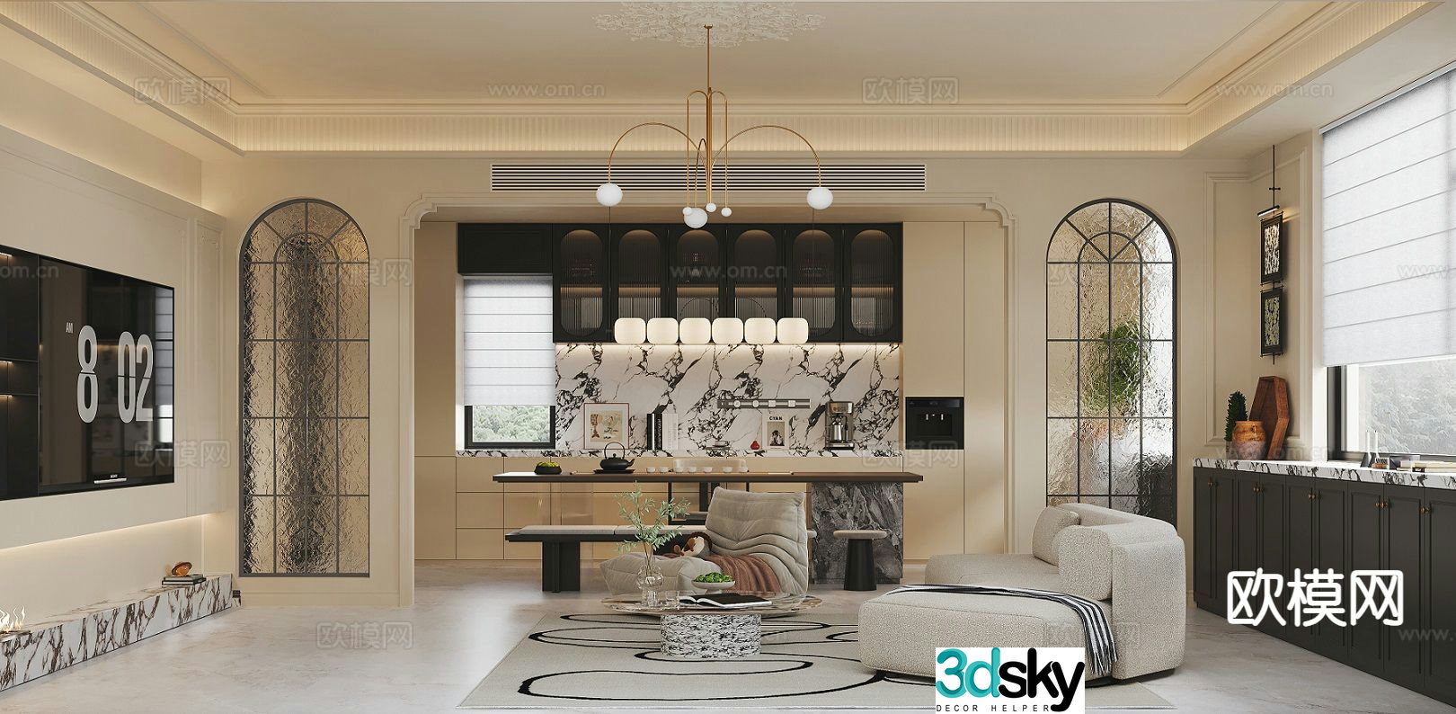 French restaurant 3d model