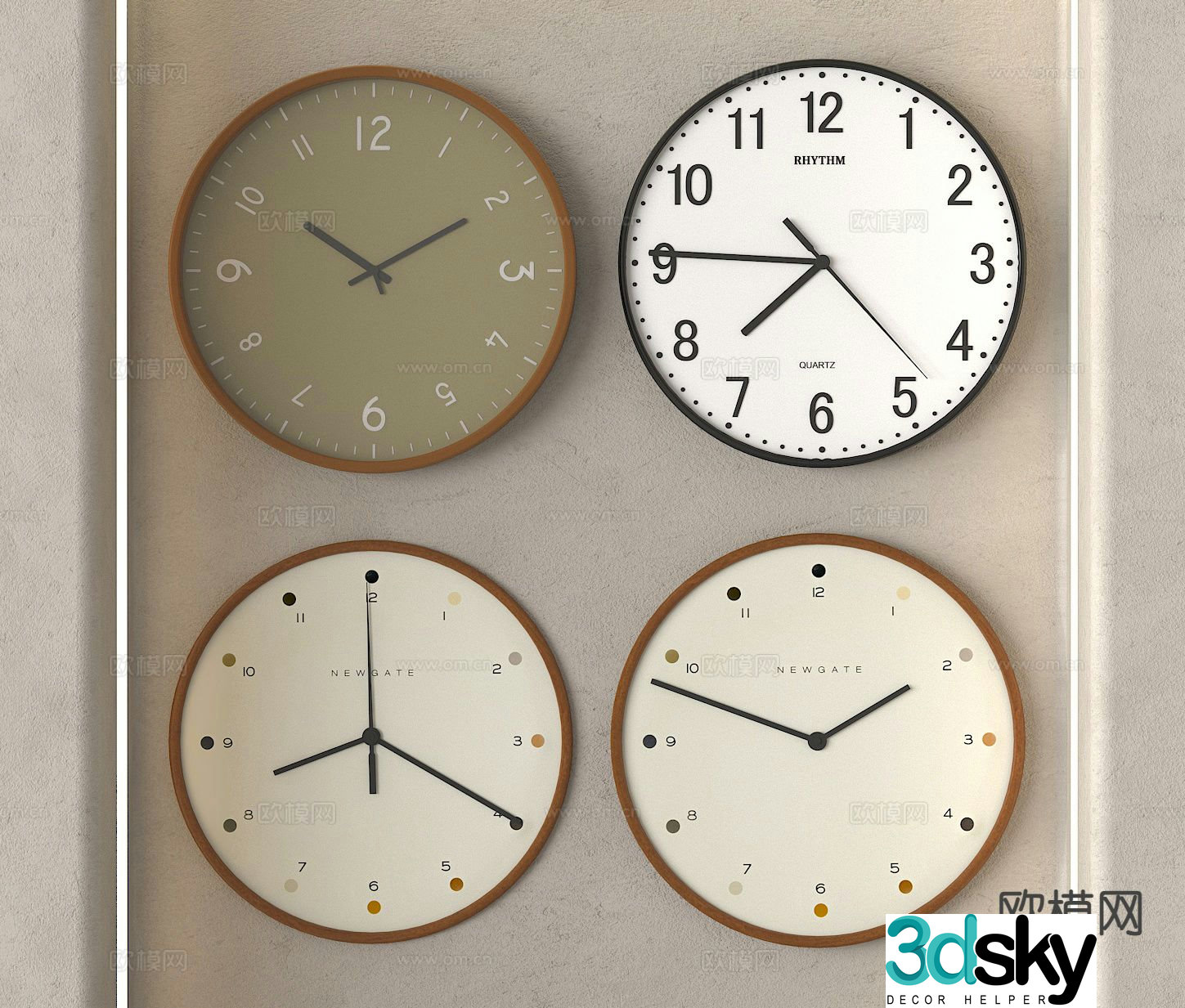 clock clock wall clock 3d model