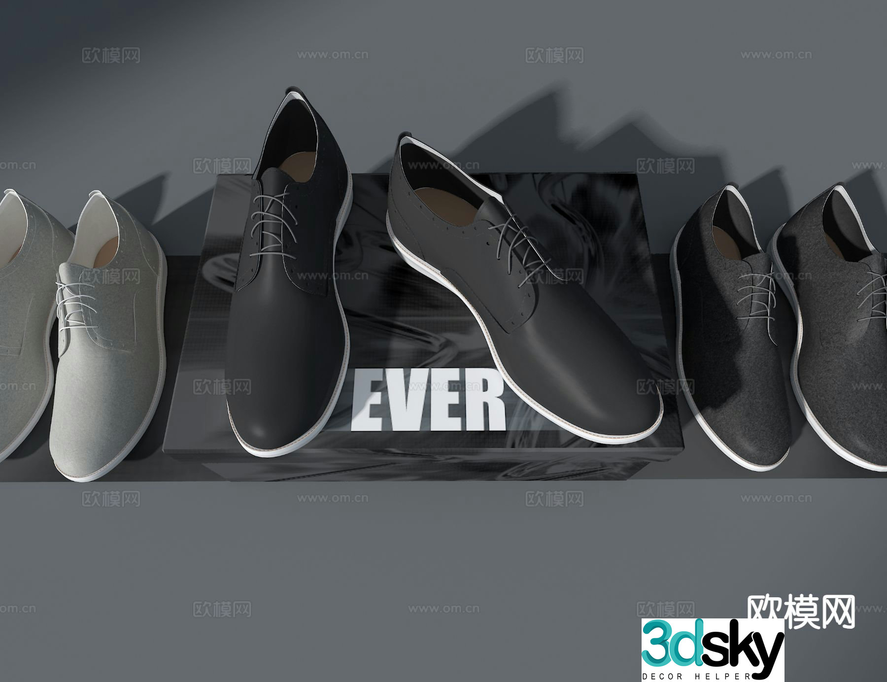 Men’s leather shoes shoes 3d model