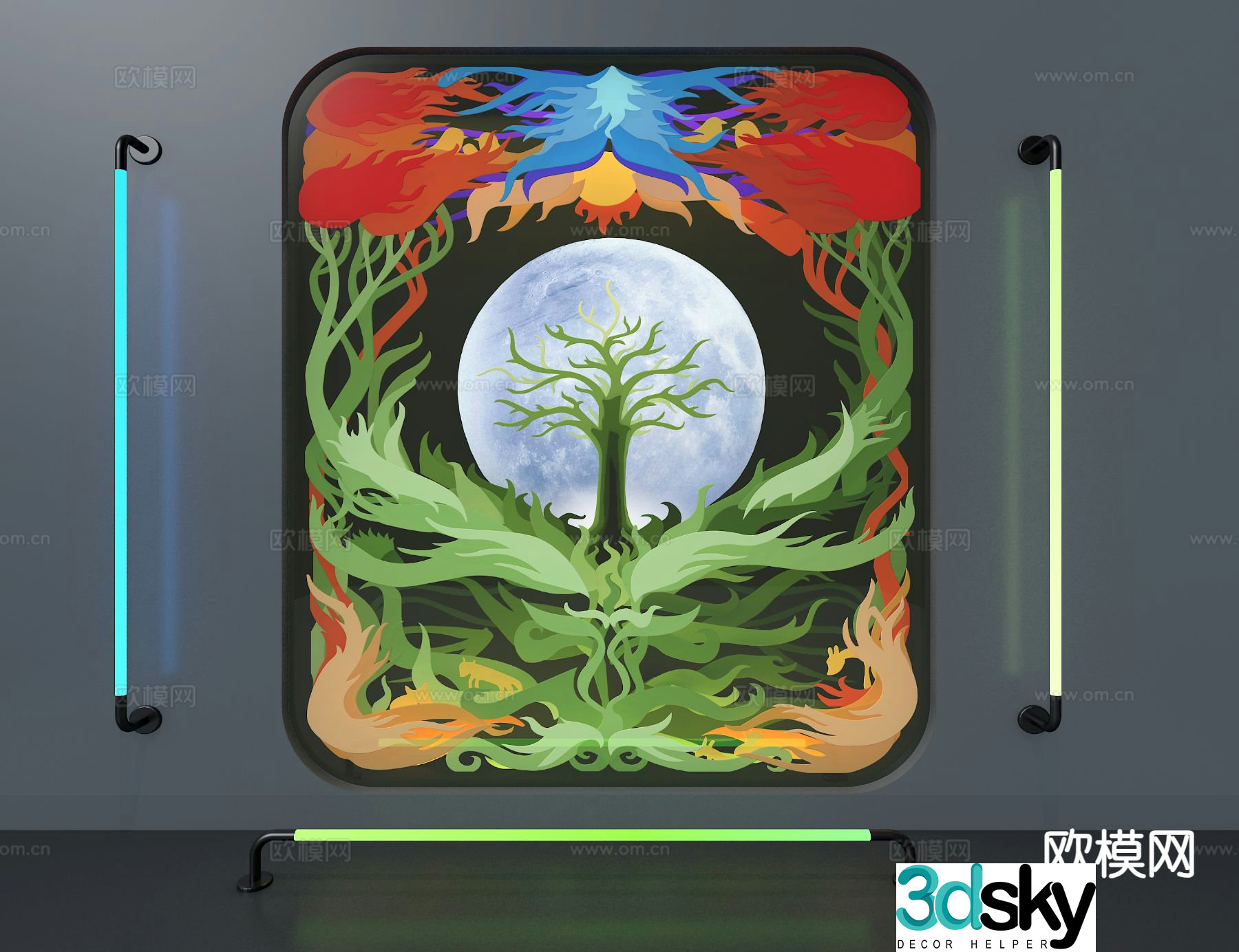 3D model of showcase display