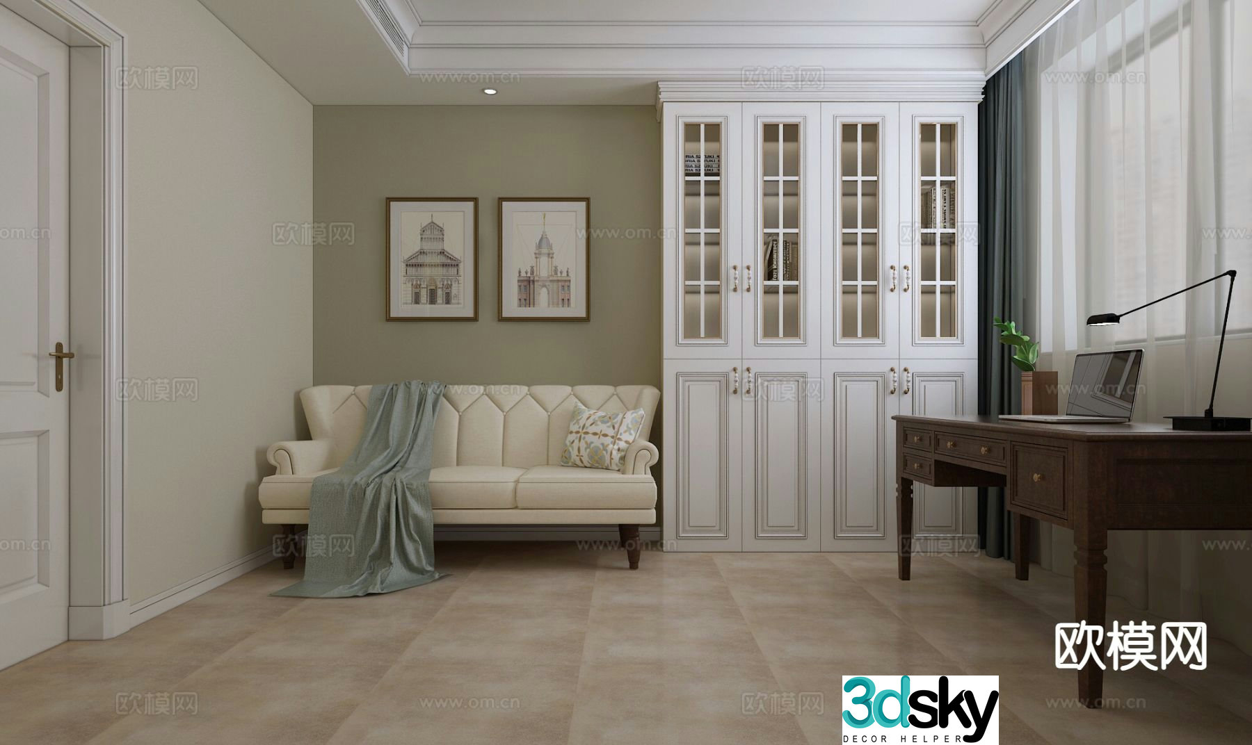 American study 3d model