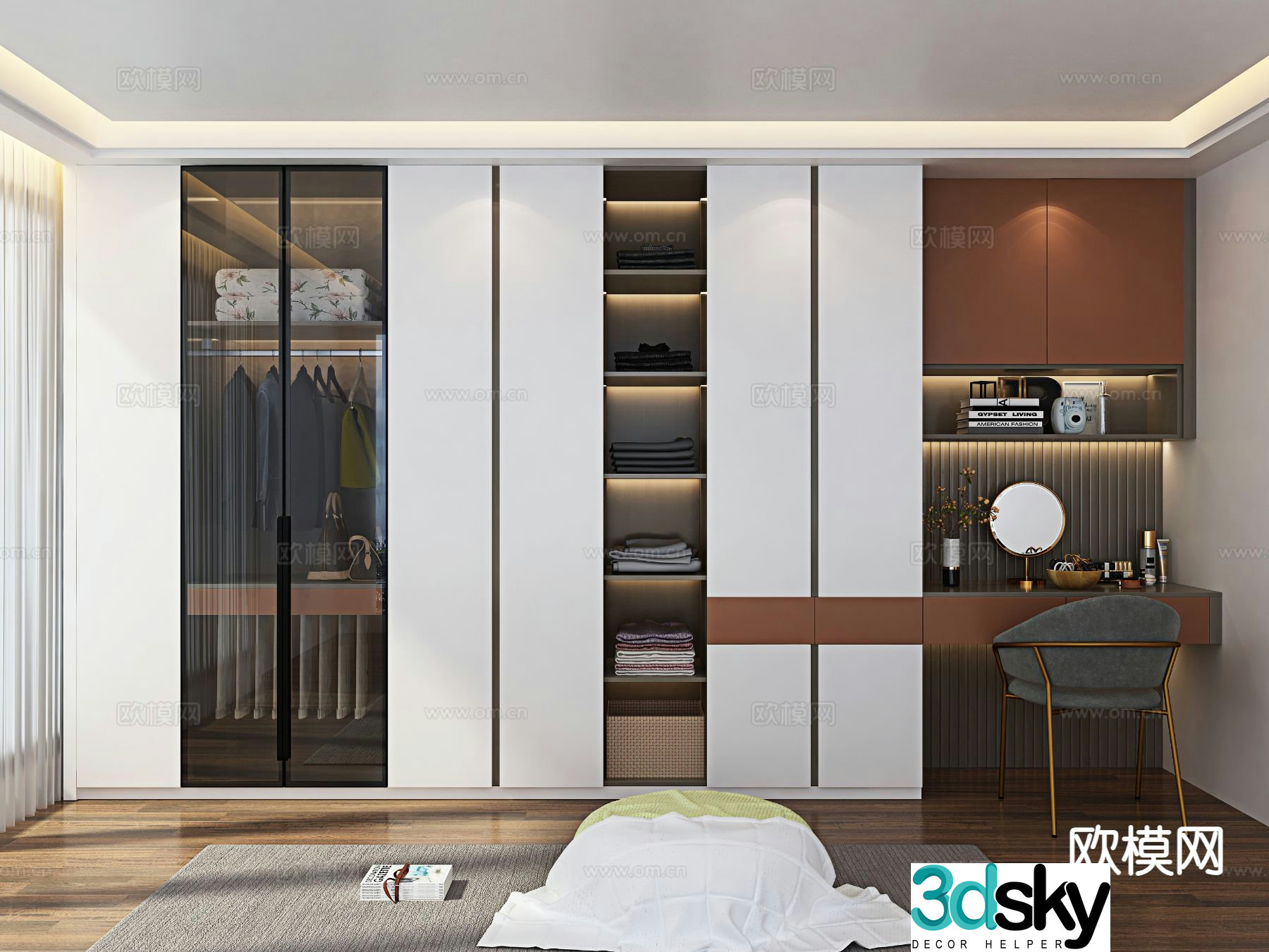 Modern cloakroom 3d model