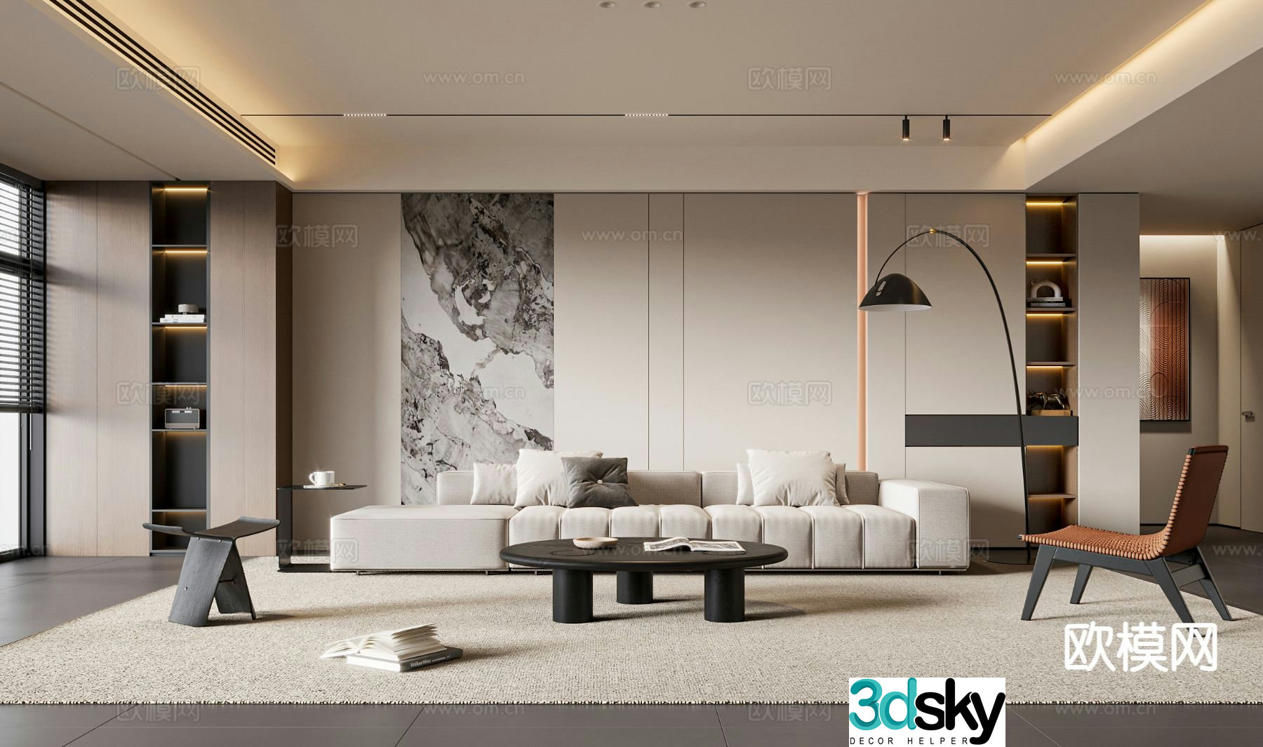 Modern living room 3d model