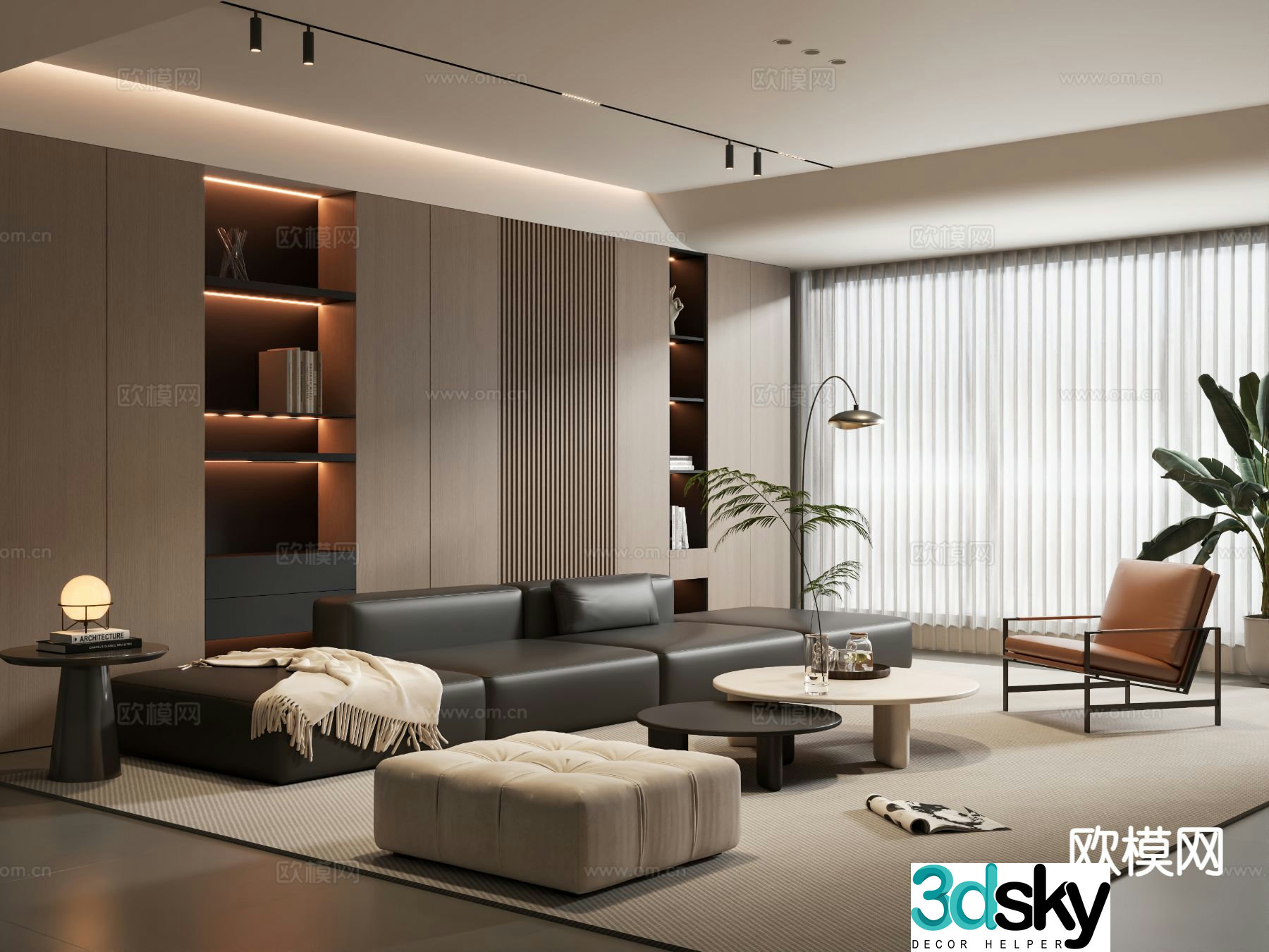 Italian living room 3d model