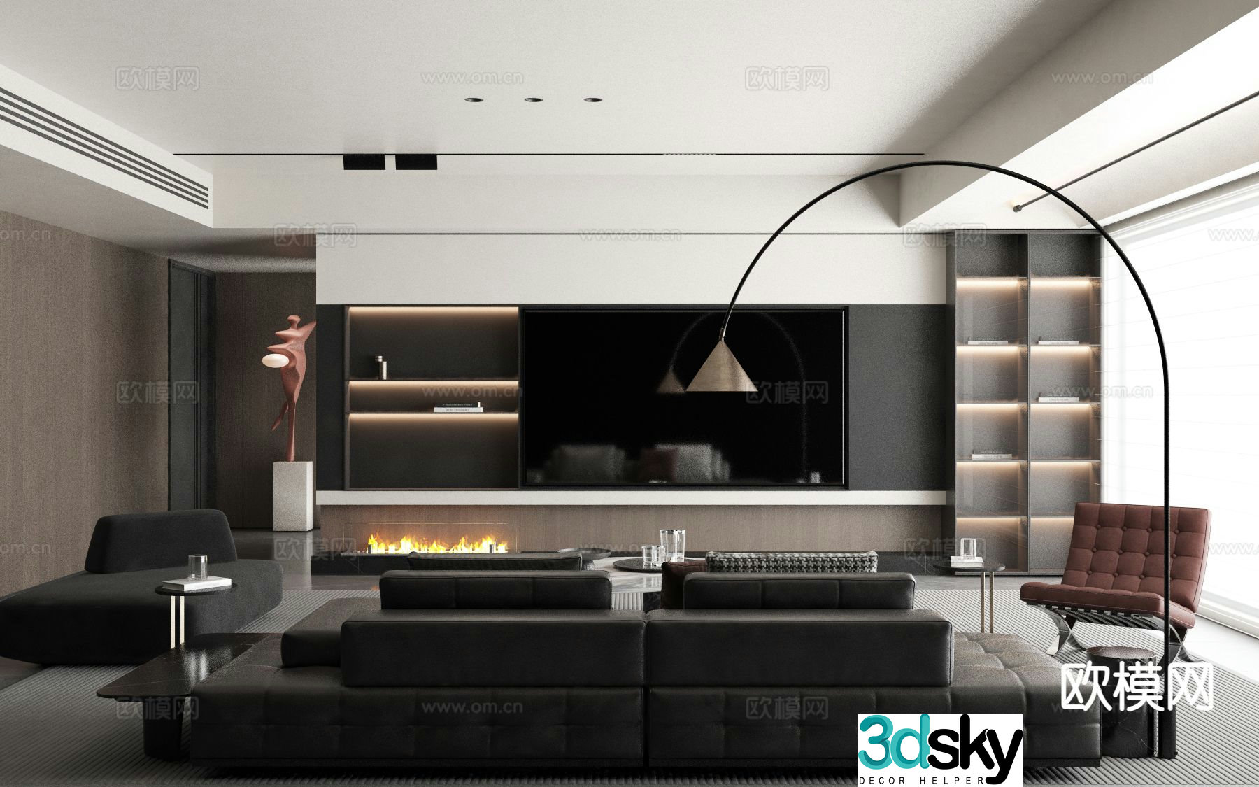 Modern living room 3d model