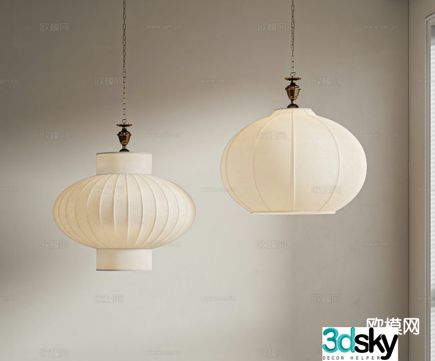 French chandelier paper chandelier 3d model