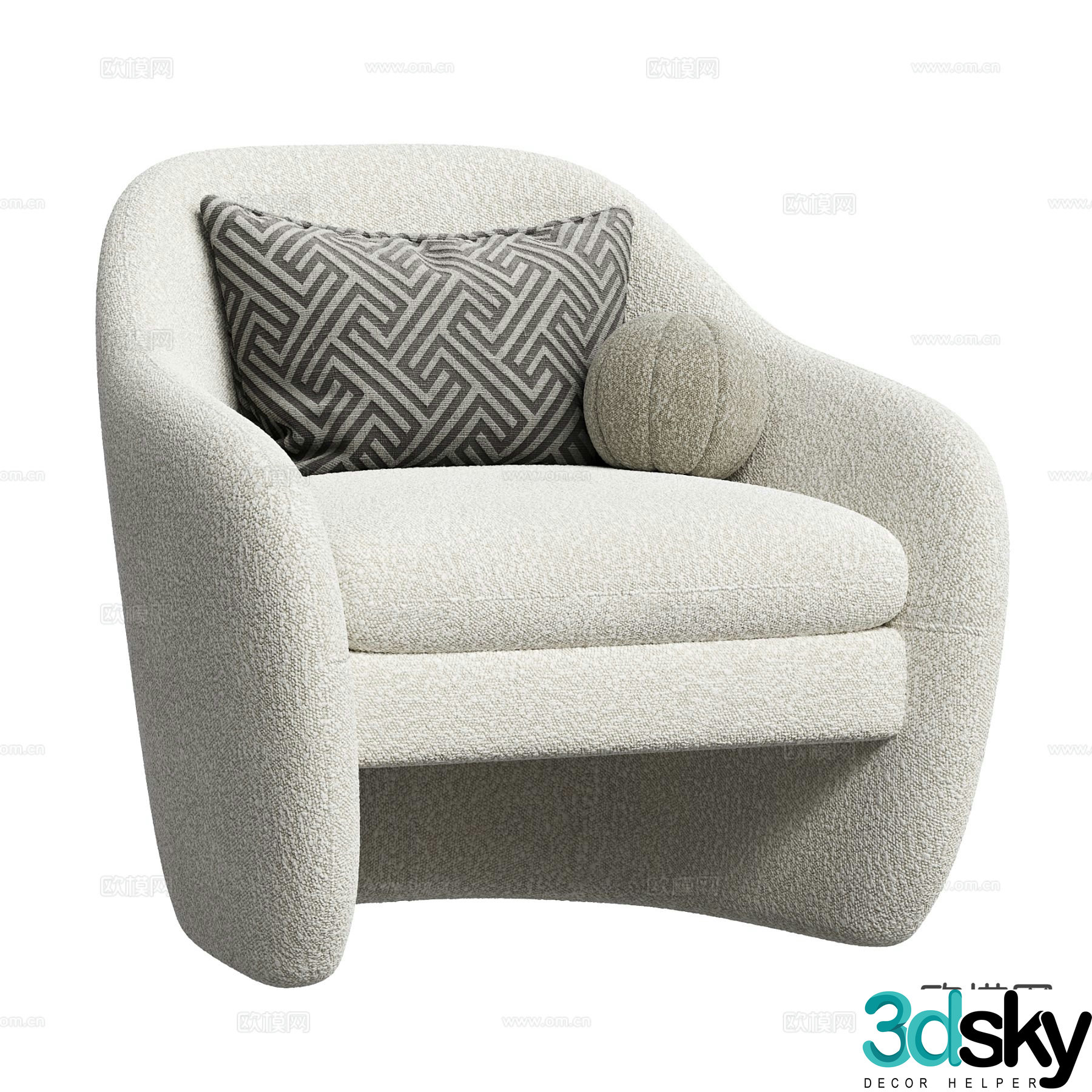 Single sofa leisure sofa 3d model