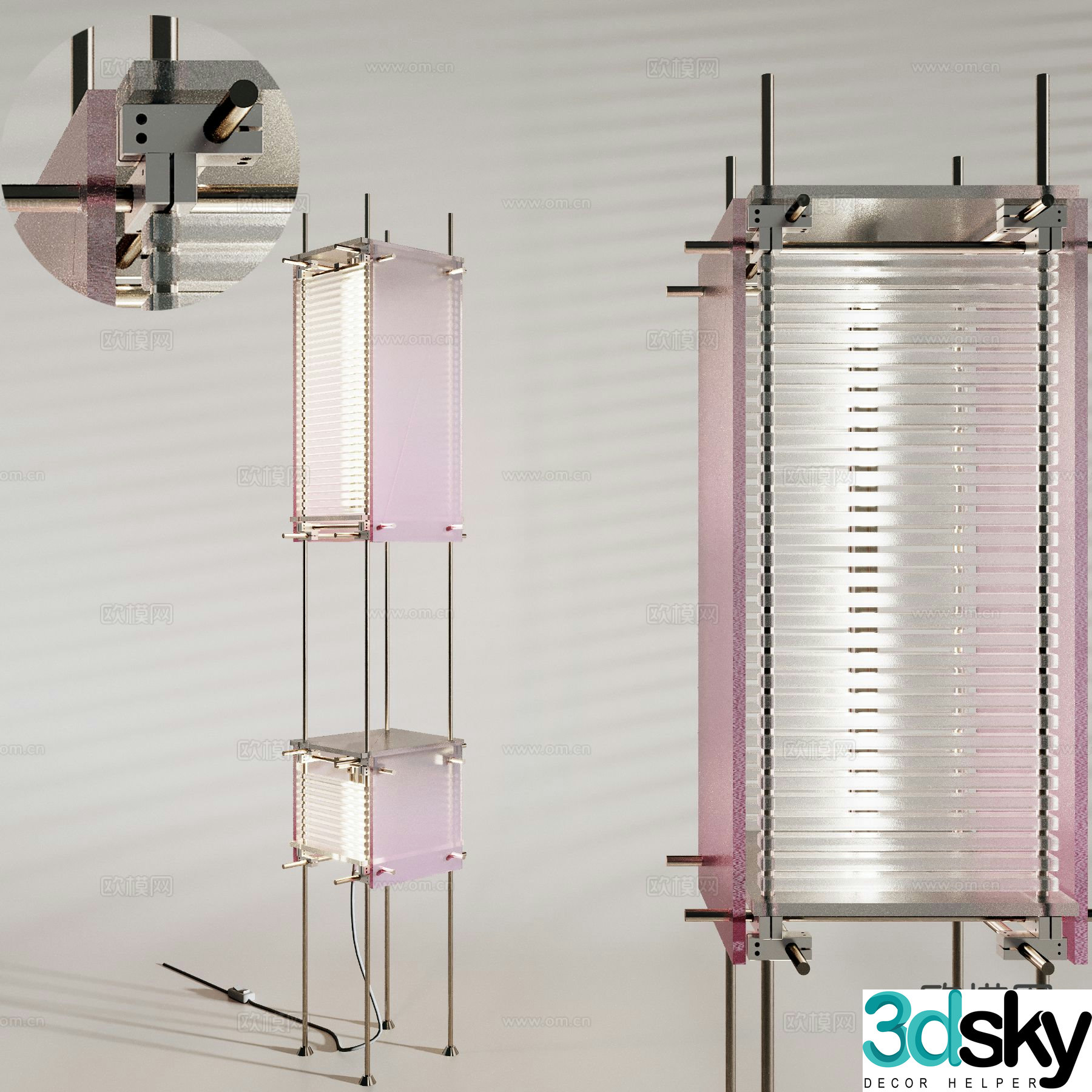 Light luxury floor lamp optical axis lamp 3d model