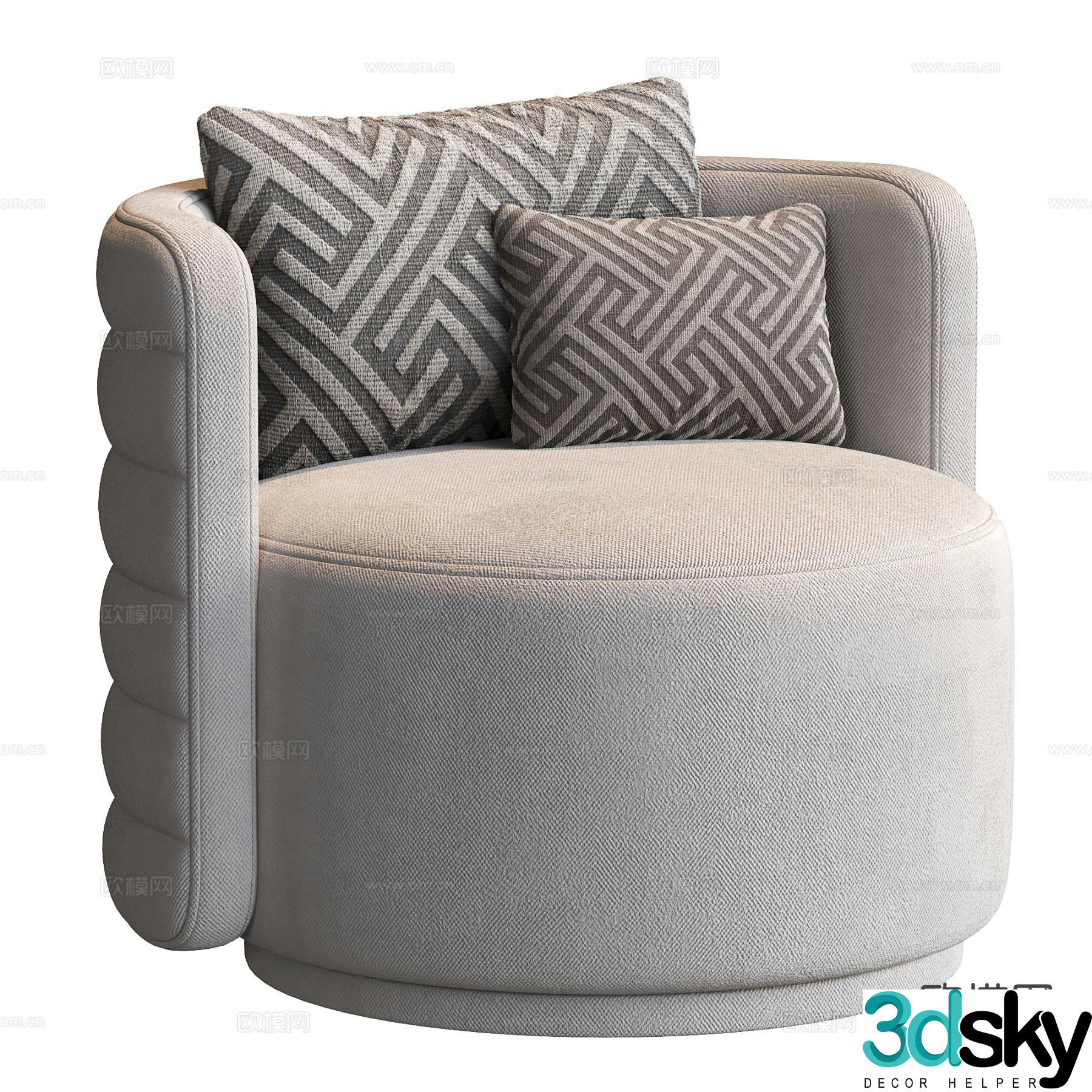 Modern single sofa 3d model