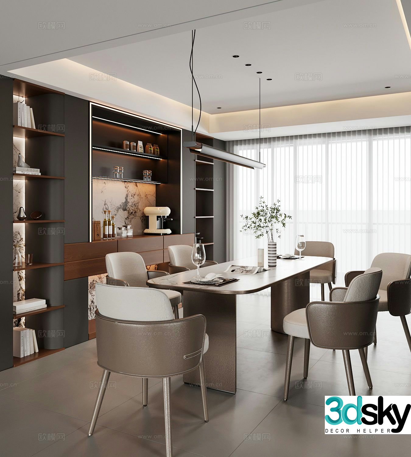 Italian restaurant 3d model