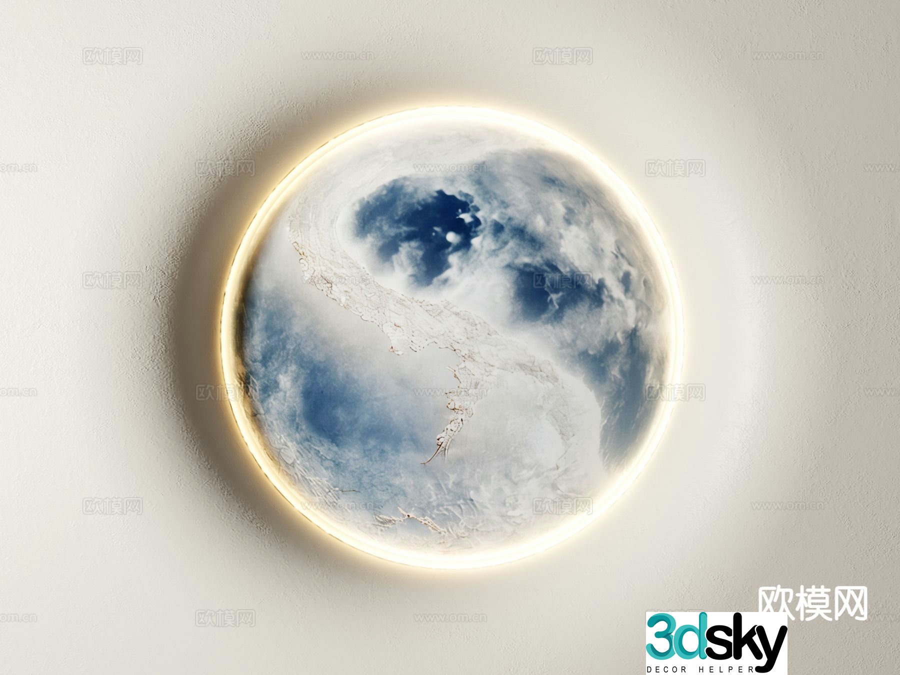 Modern children’s moon lamp children’s wall lamp moon lamp 3d model