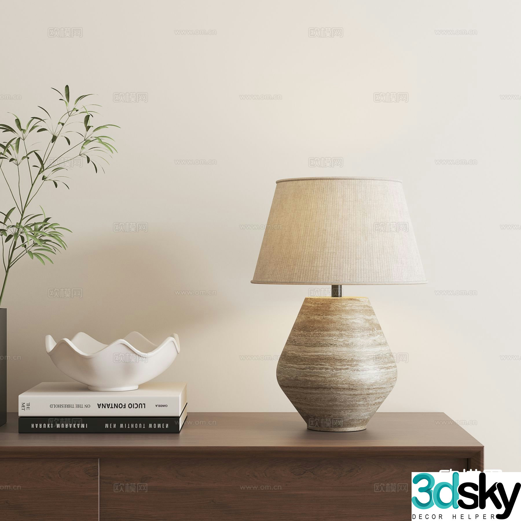 wabi-sabi table lamp 3d model