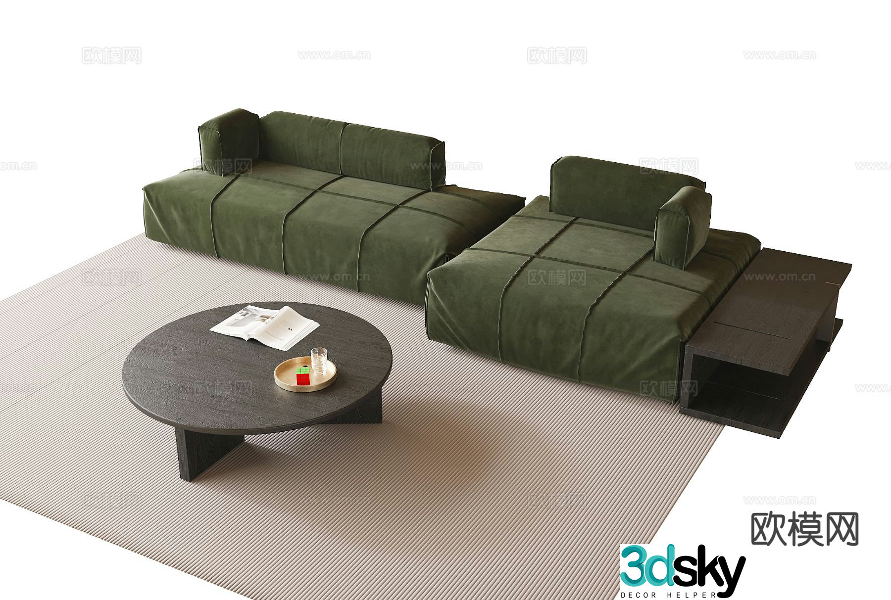 Modern sectional sofa 3d model