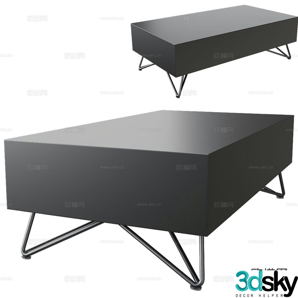 Prostoria Italian minimalist coffee table 3D model
