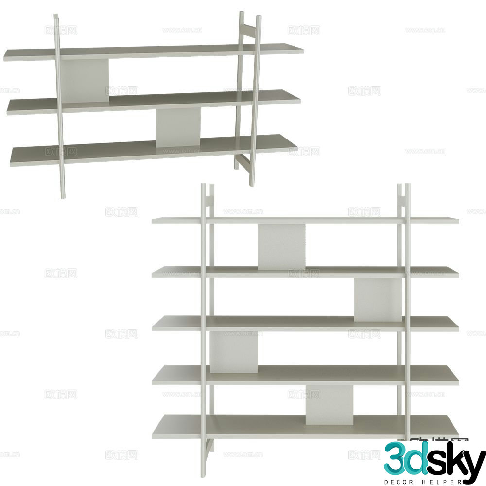 Inno decorative cabinet shelf 3d model