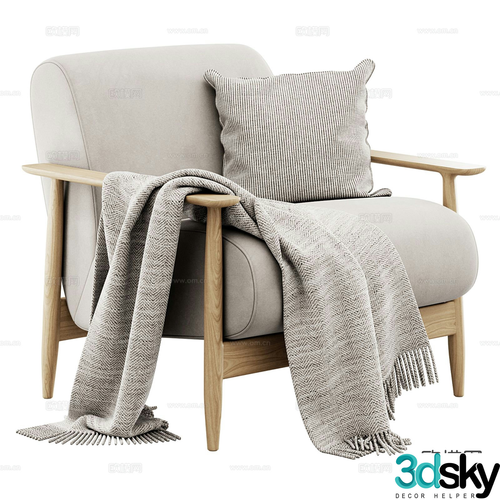 Modern chair leisure chair 3d model