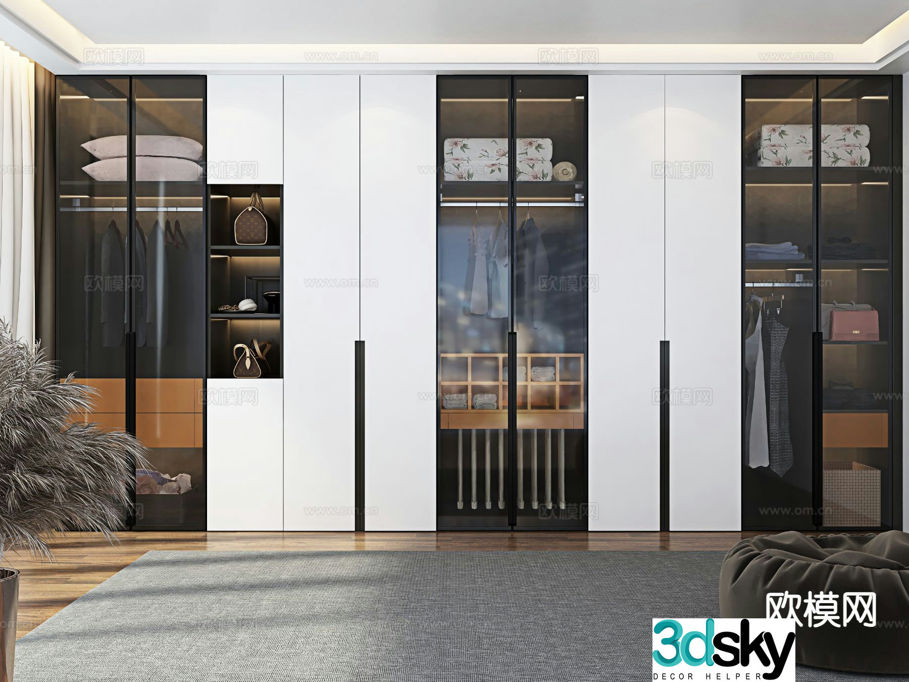 Modern cloakroom 3d model