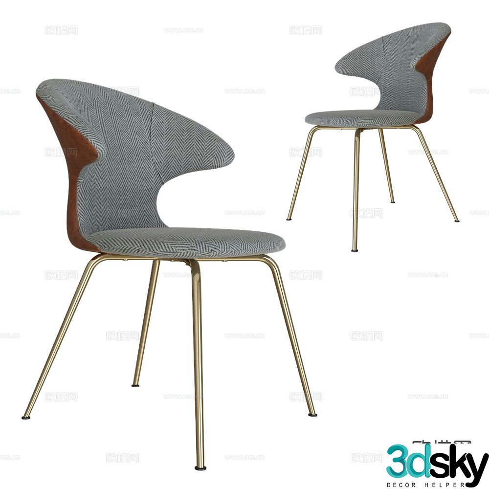 UMAGE modern single chair dining chair 3d model
