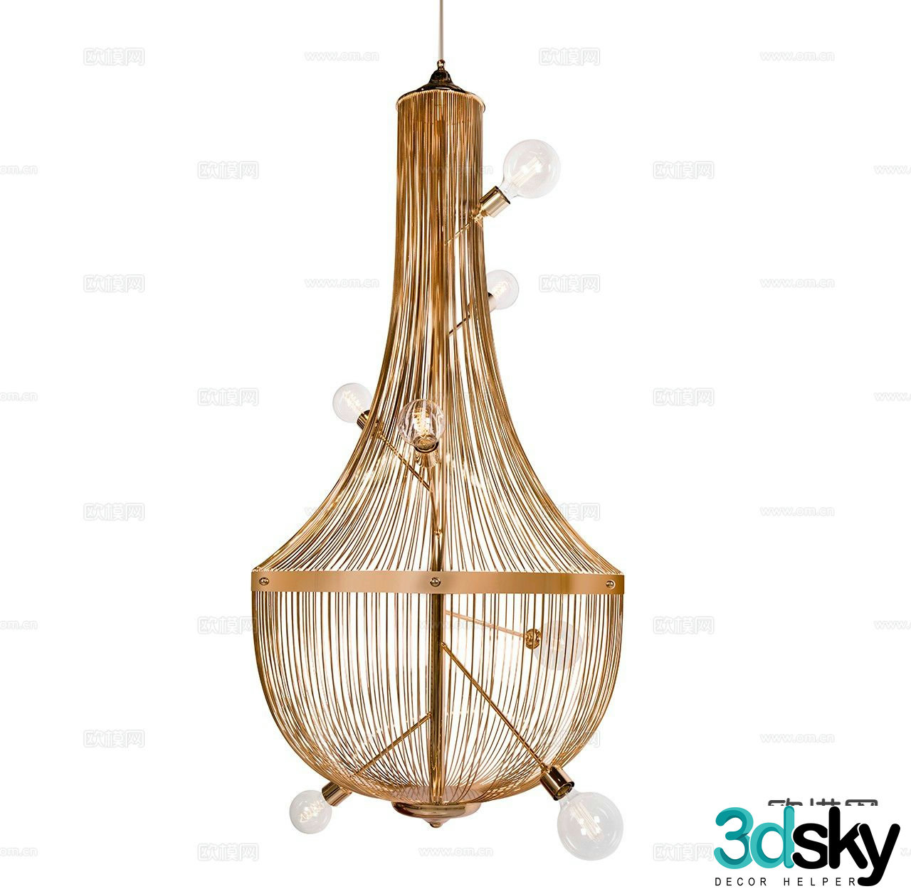 Portugal BOCA DO LOBO Nordic Chandelier Art Chandelier 3D Model