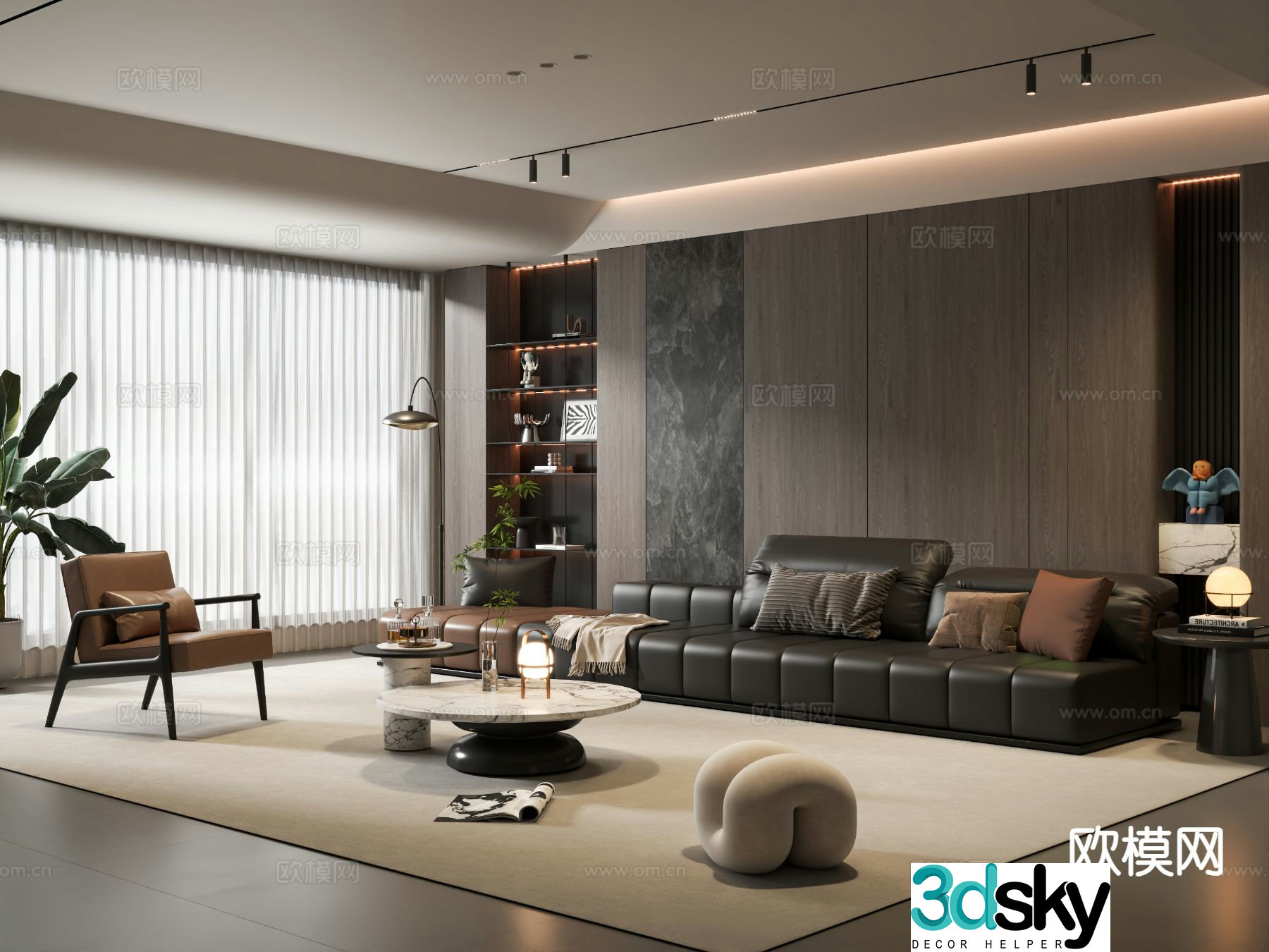 Italian living room 3d model
