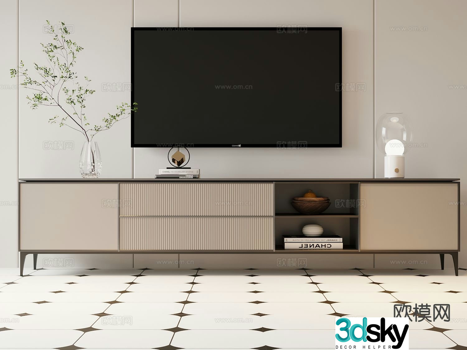 Modern TV cabinet 3d model