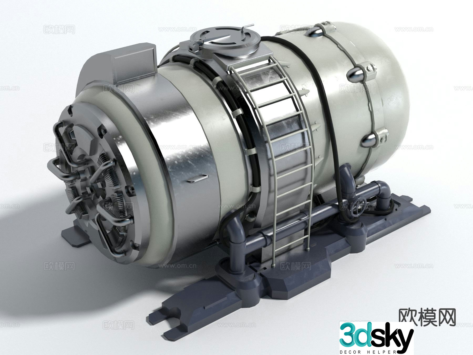 Modern factory equipment industrial equipment 3d model