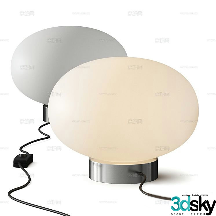 Creative desk lamp spherical desk lamp 3d model