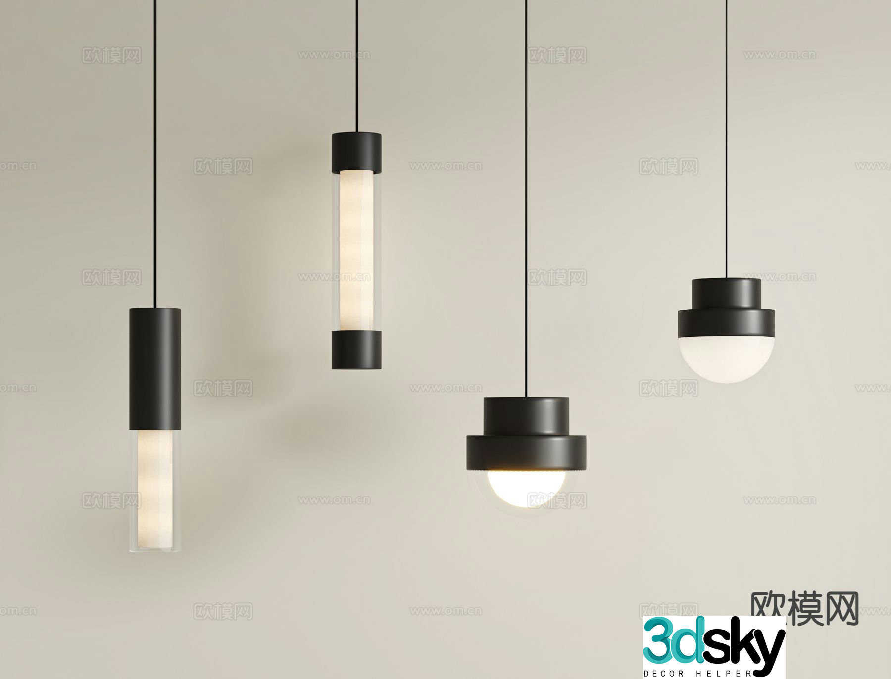 Bedside small chandelier 3d model