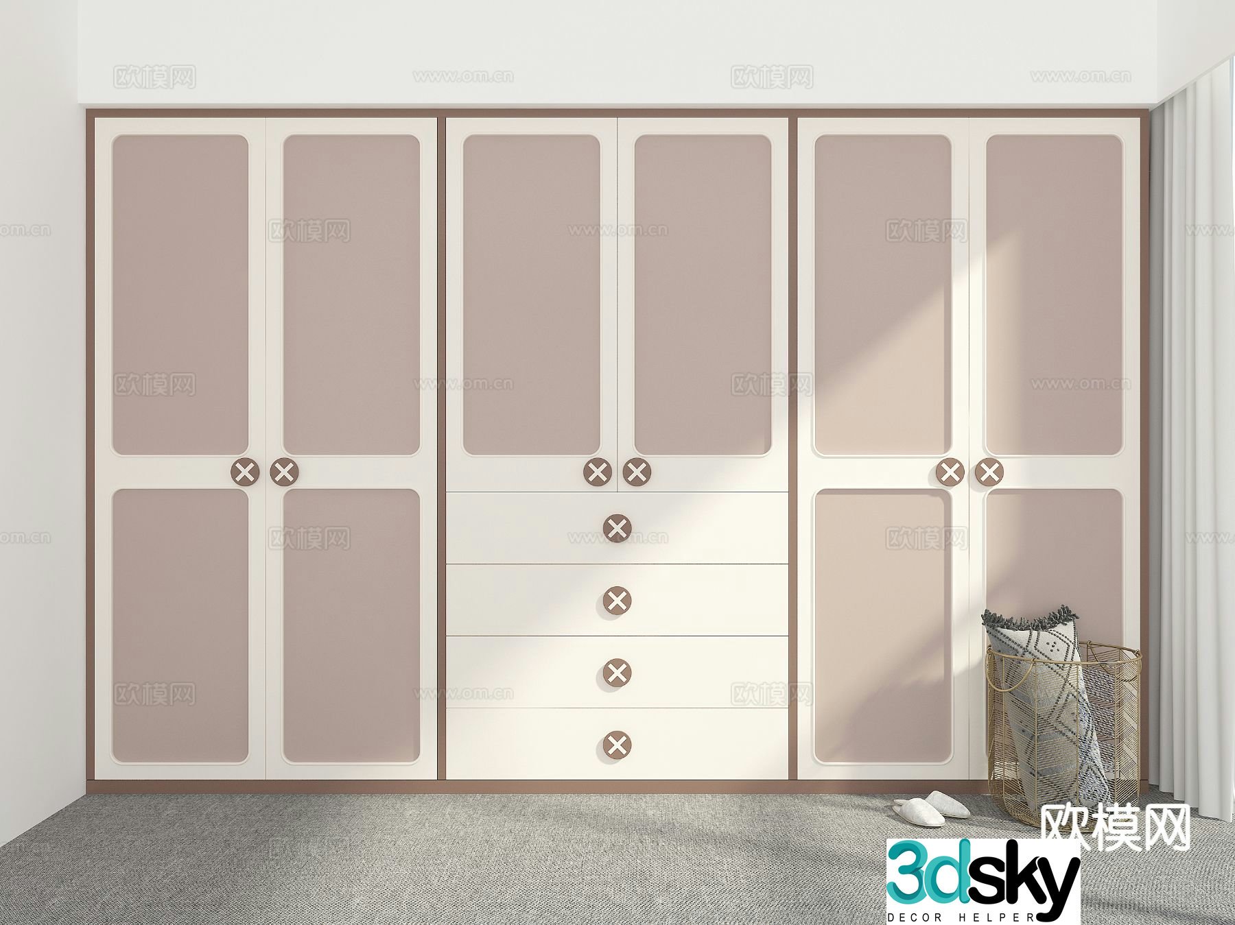 modern wardrobe wardrobe 3d model
