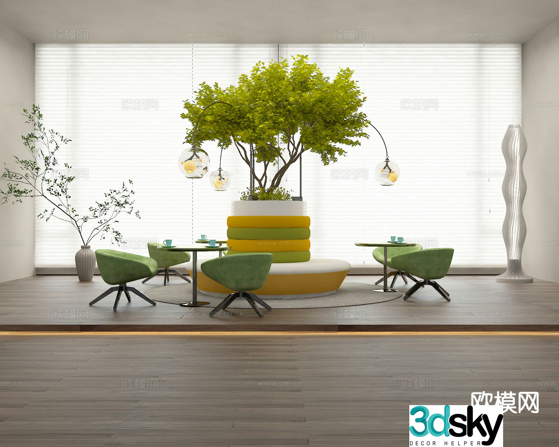 Lobby sofa public sofa 3d model