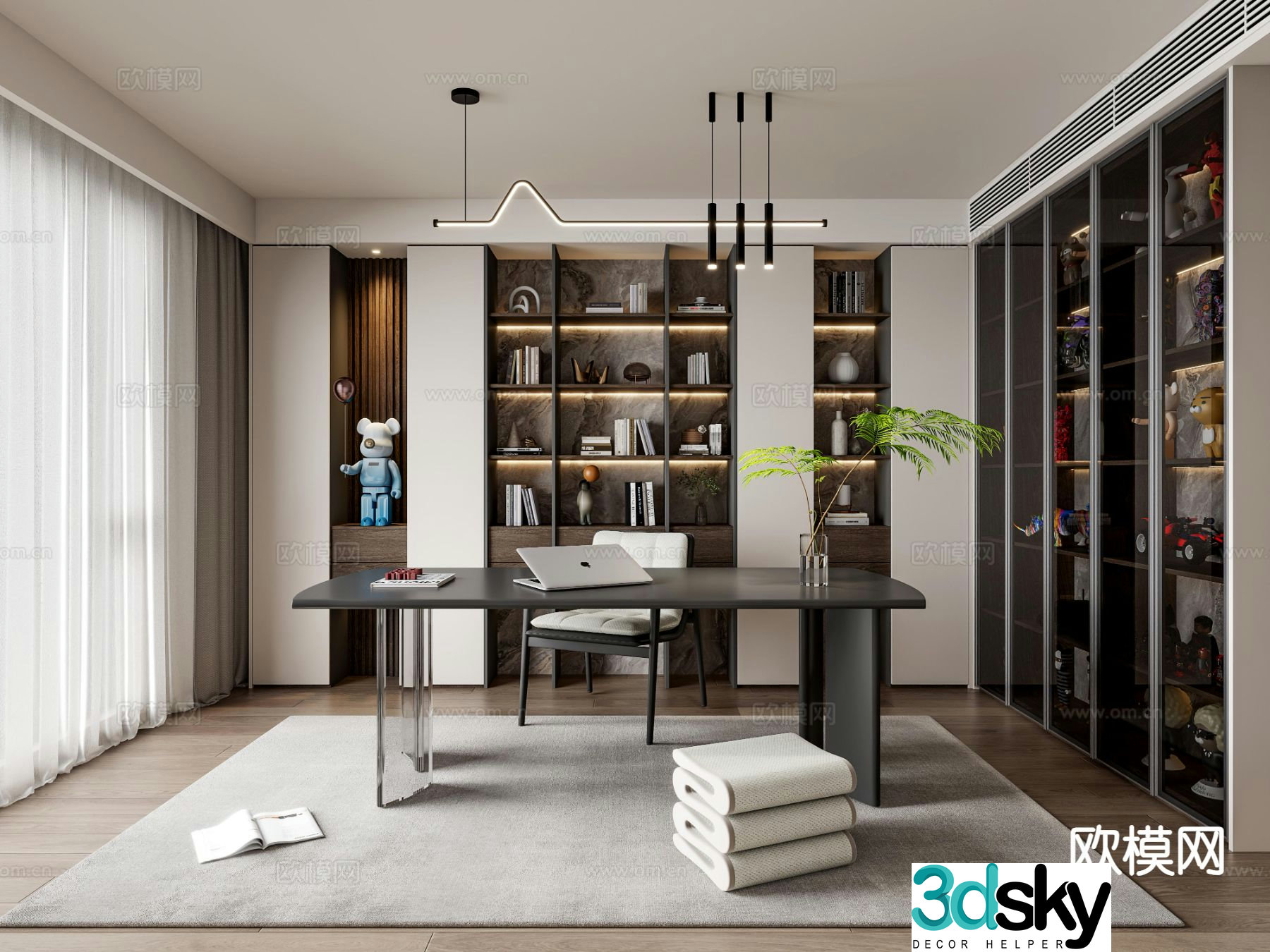 Light luxury study 3D model