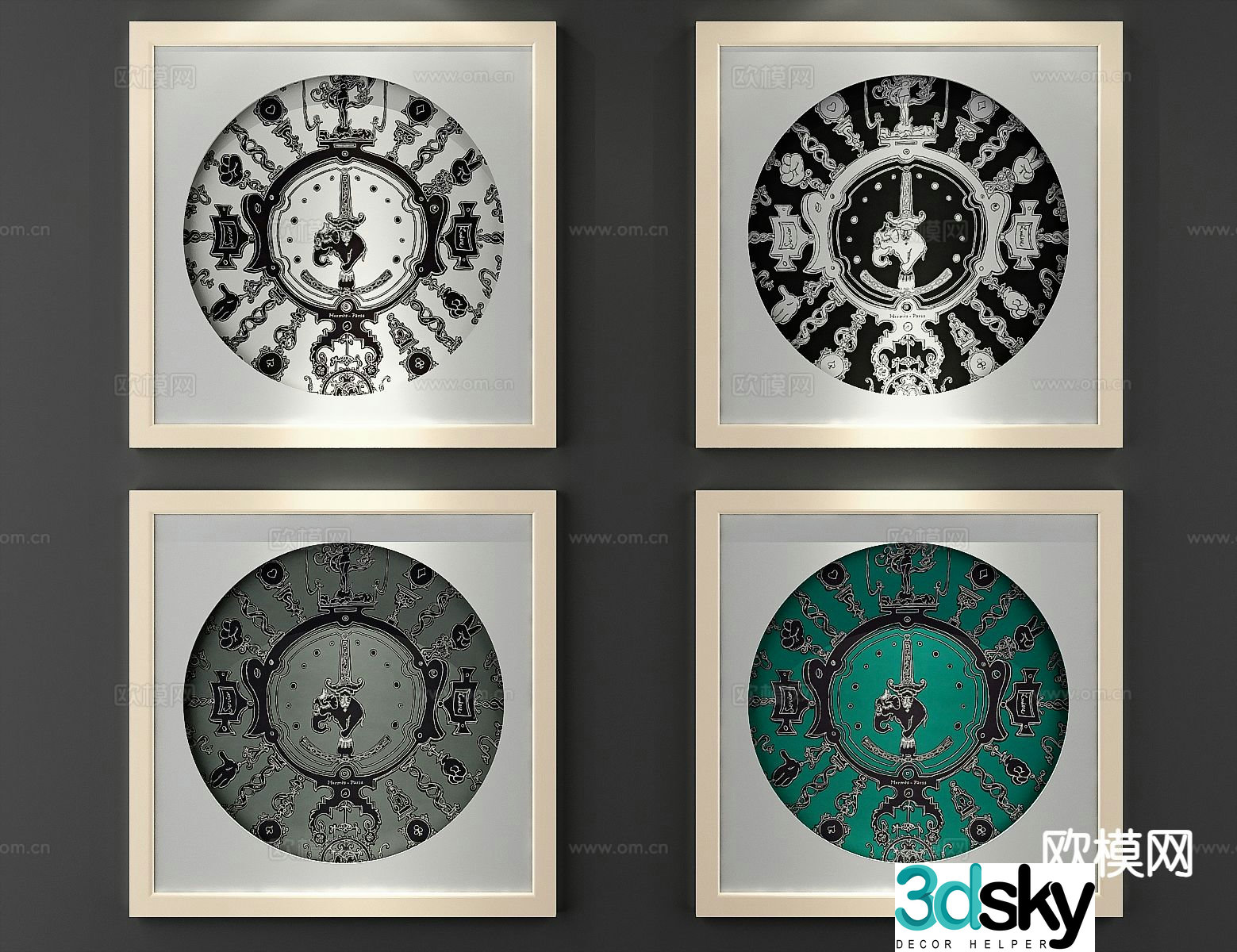 Modern personalized decorative painting 3D model