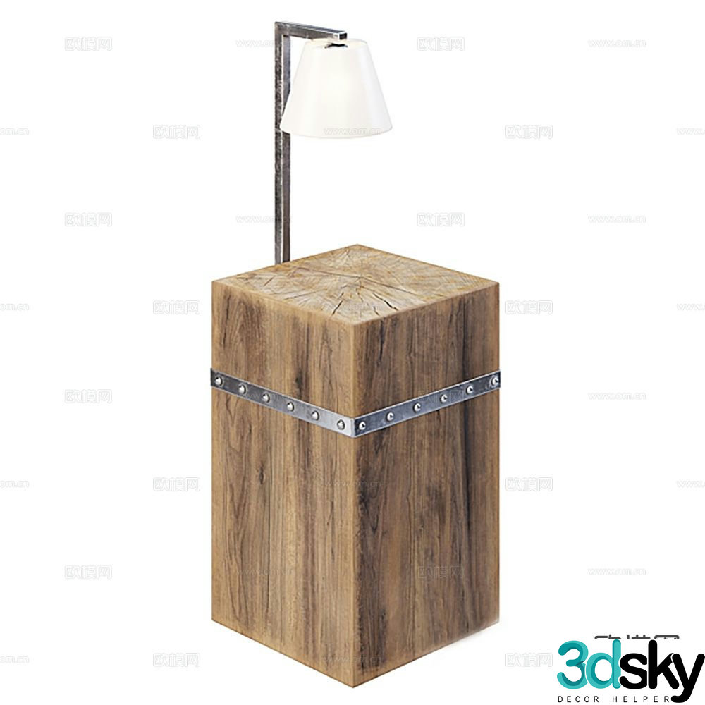 Chinese style lamp lighting lamp table lamp corner table 3D model