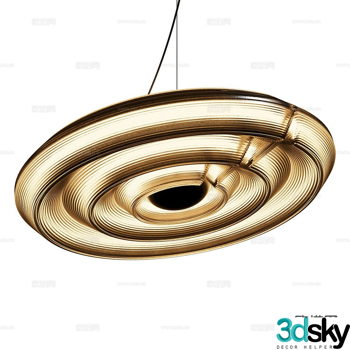 Light luxury chandelier 3d model