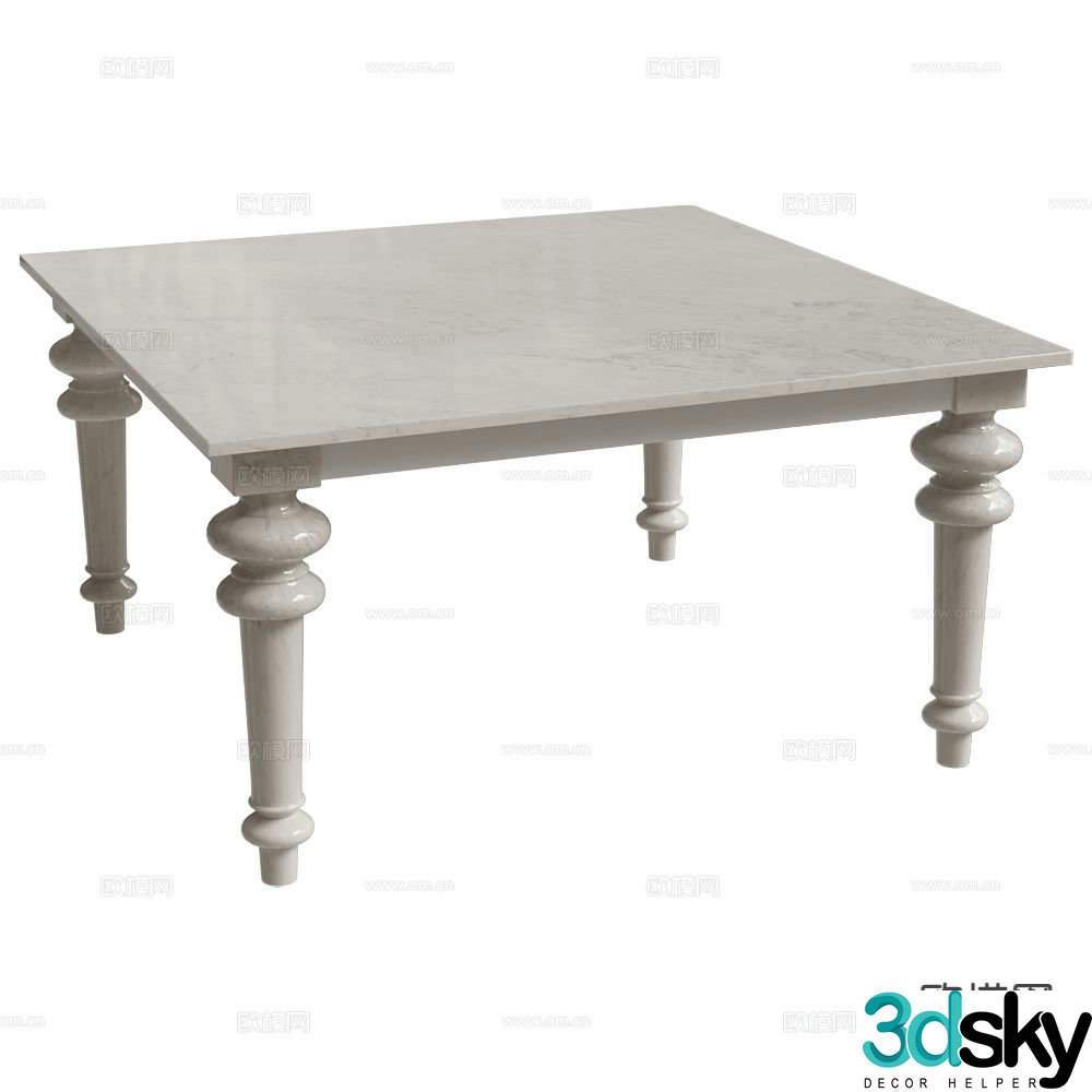 Gervasoni dining table square dining table 3d model