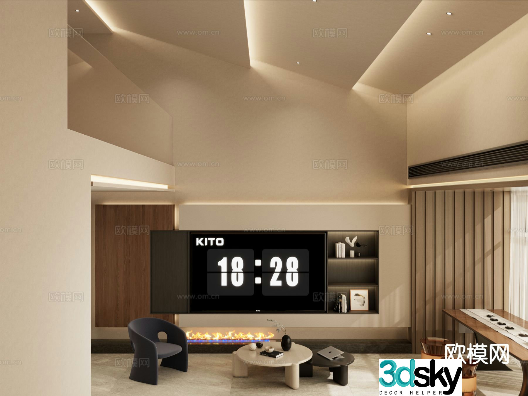 Medieval style living room 3D model